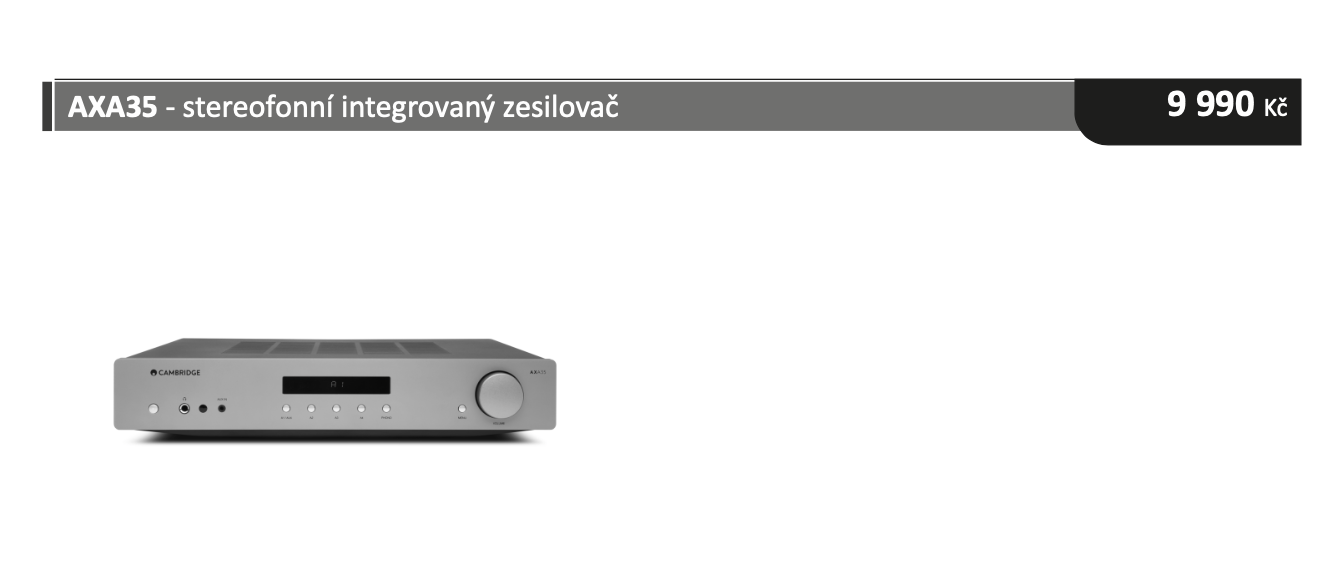 Cambridge AXA35 Stereo integrovaný zesilovač
