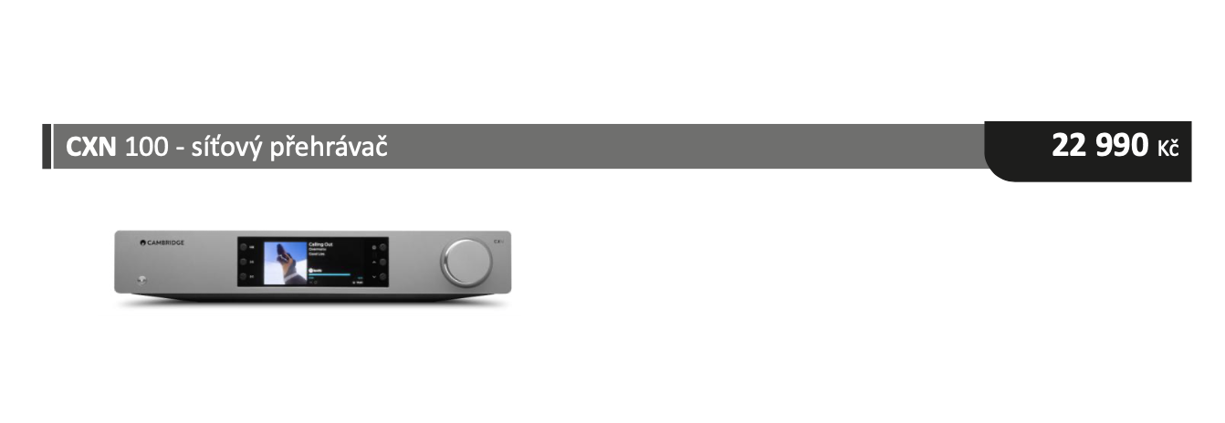 Cambridge CXN 100 Síťový přehrávač