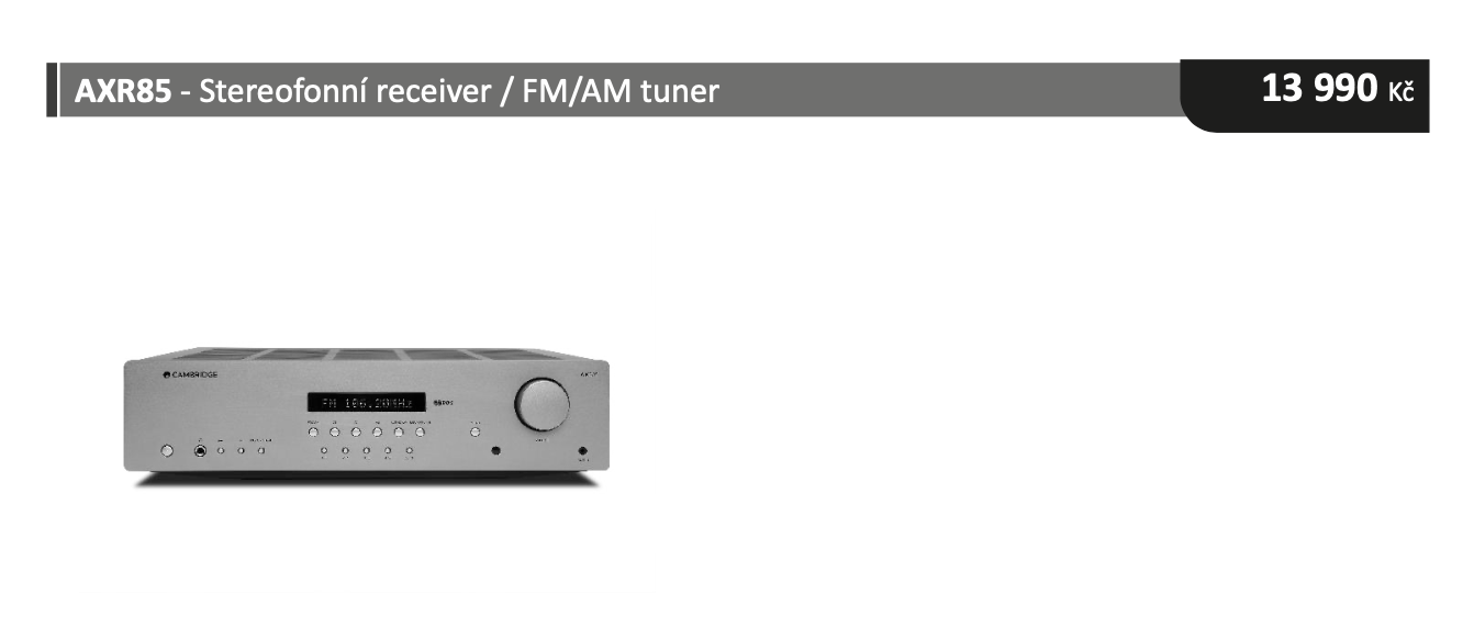 Cambridge Stereo přijímač AXR85