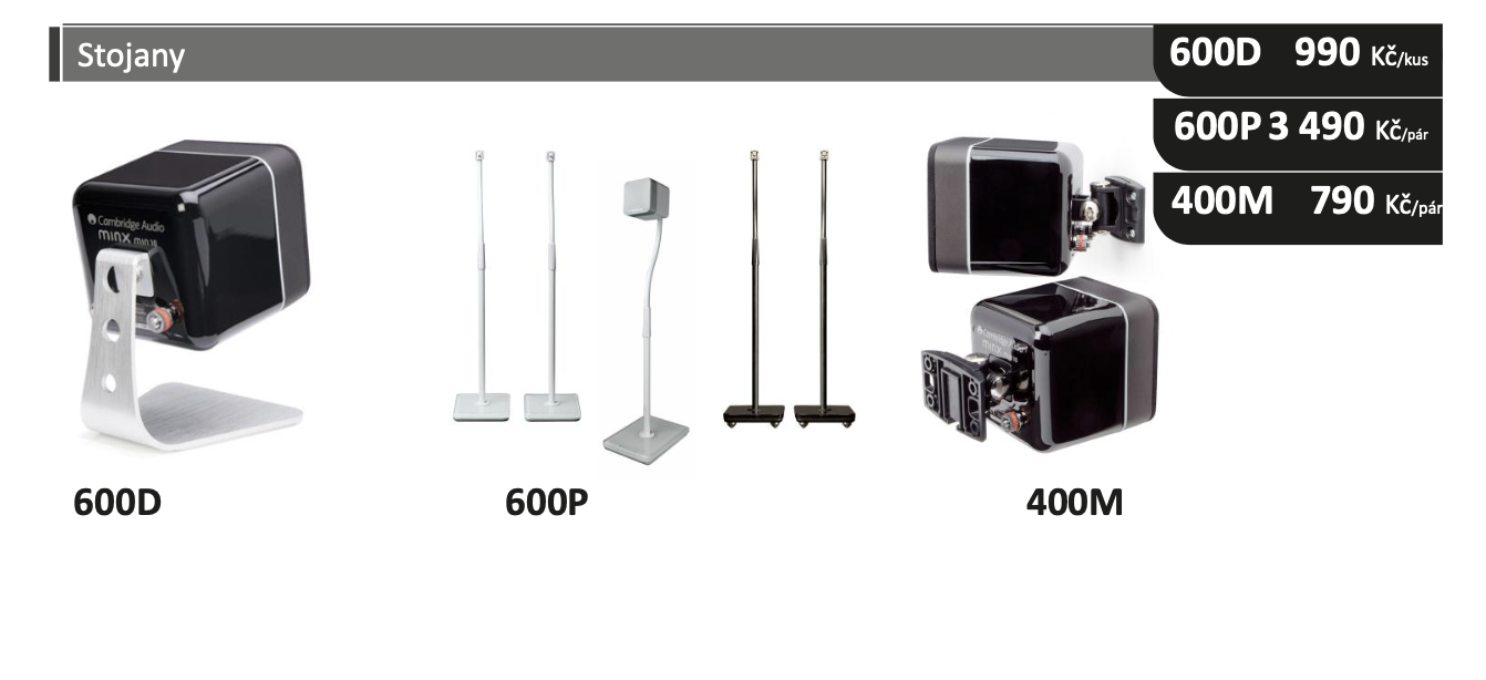 Cambridge - Různé stojany (600D, 600P, 400M)