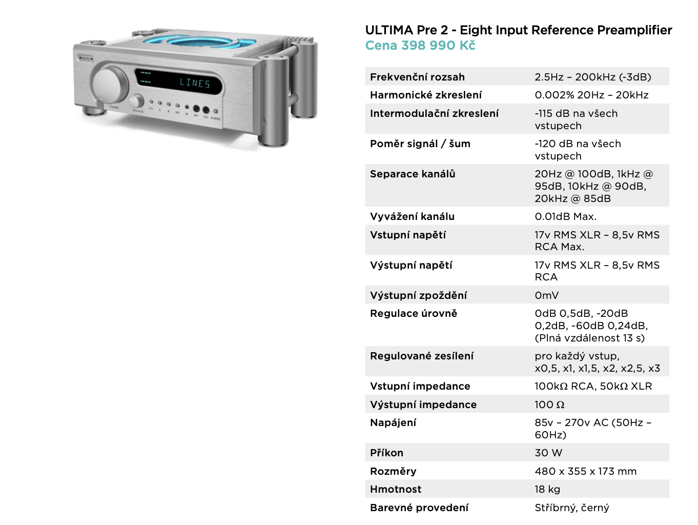 ULTIMA PRE 2 Předzesilovač 