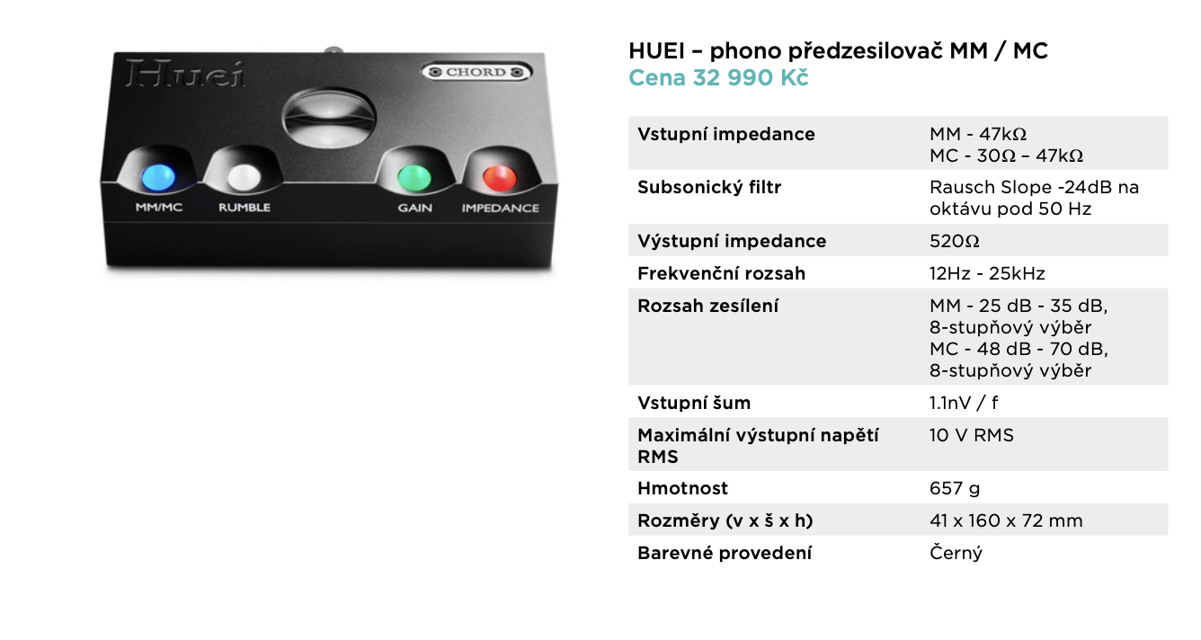 Phono předzesilovač HUEI