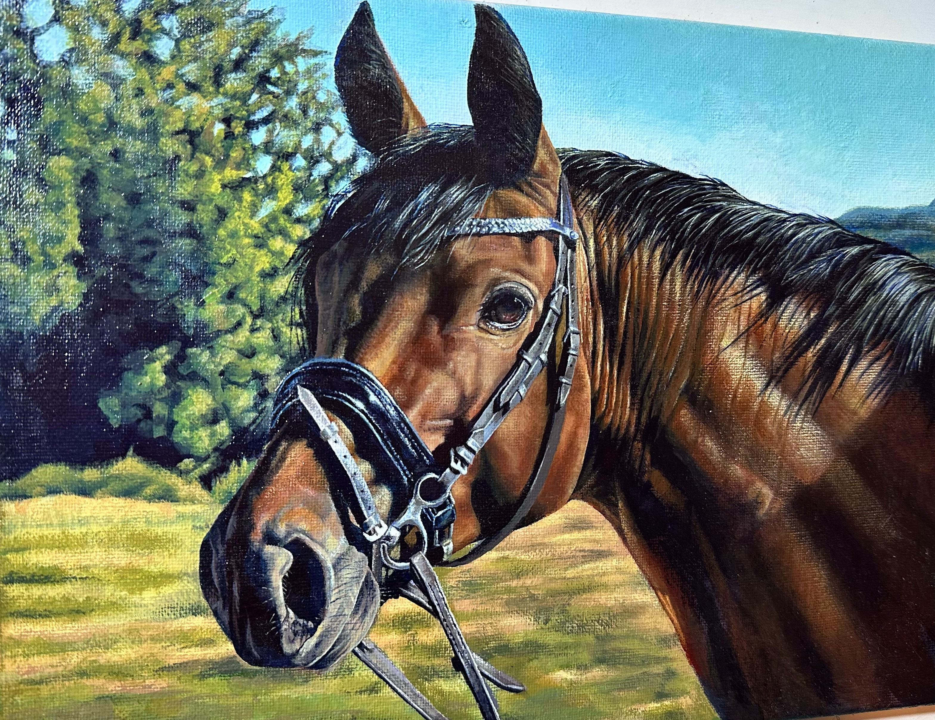Thunder The Horse (9x12 Acrylic on Canvas)