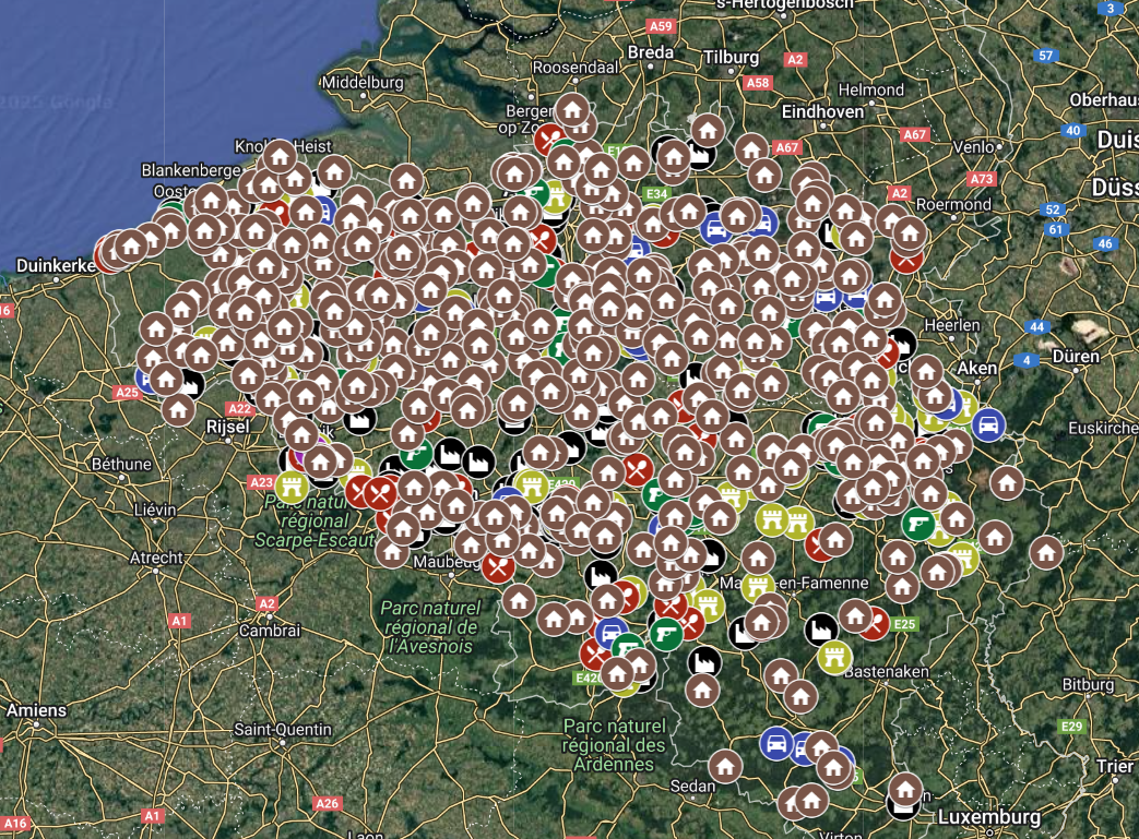 Urbex map Belgium