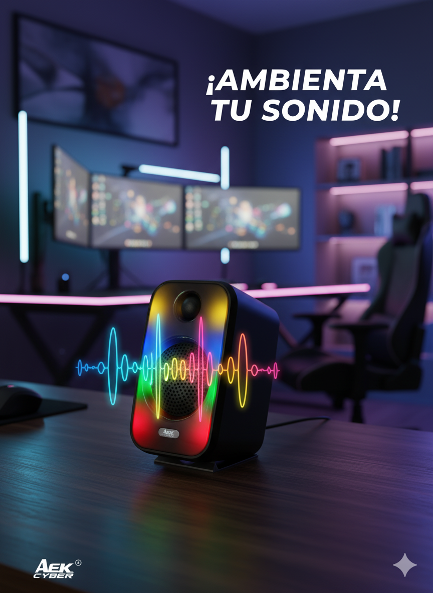 Bocina portátil con luces LED