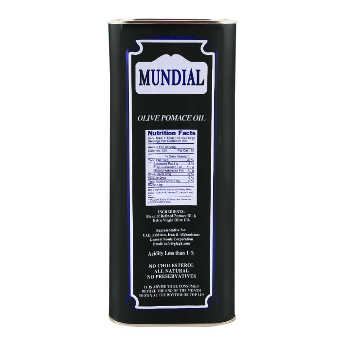 Mundial Olive Pomace Oil 3 Litres