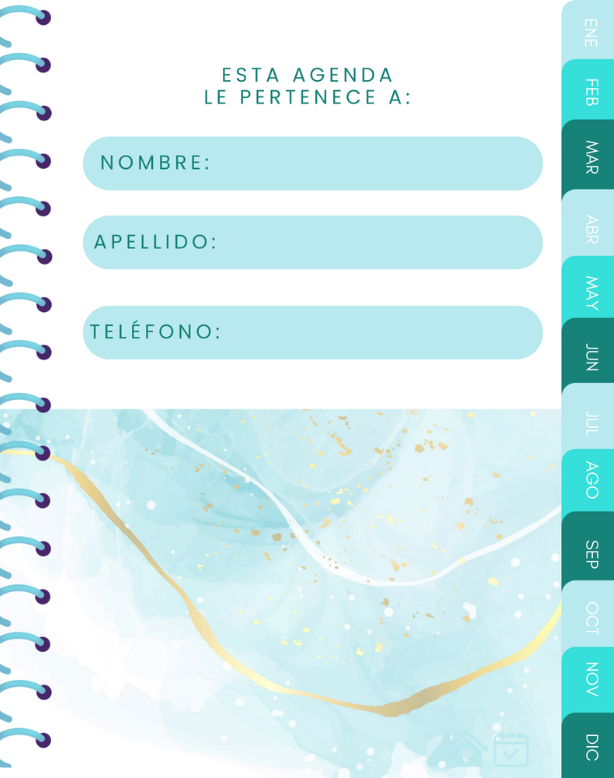 Agenda Digital 2026 Azul + BONUS