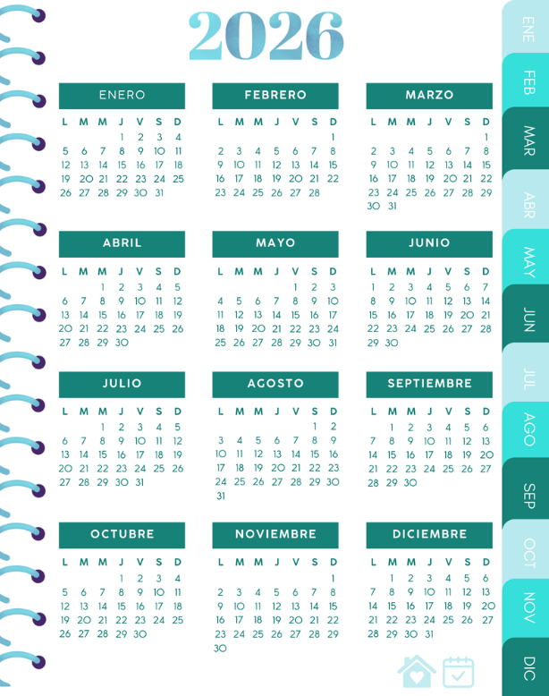 Agenda Digital 2026 Azul + BONUS