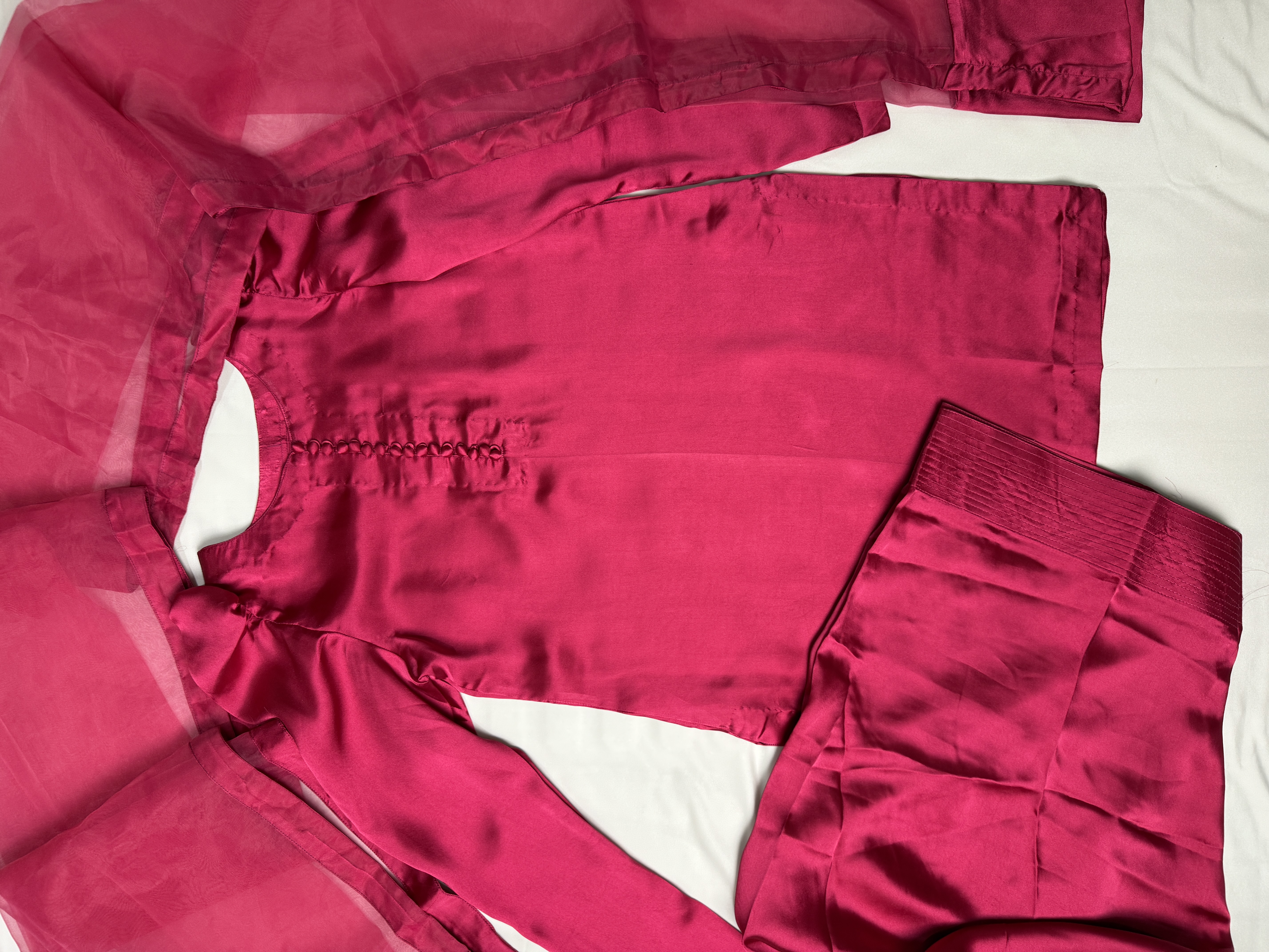 Farshi Shalwar - Hot Pink