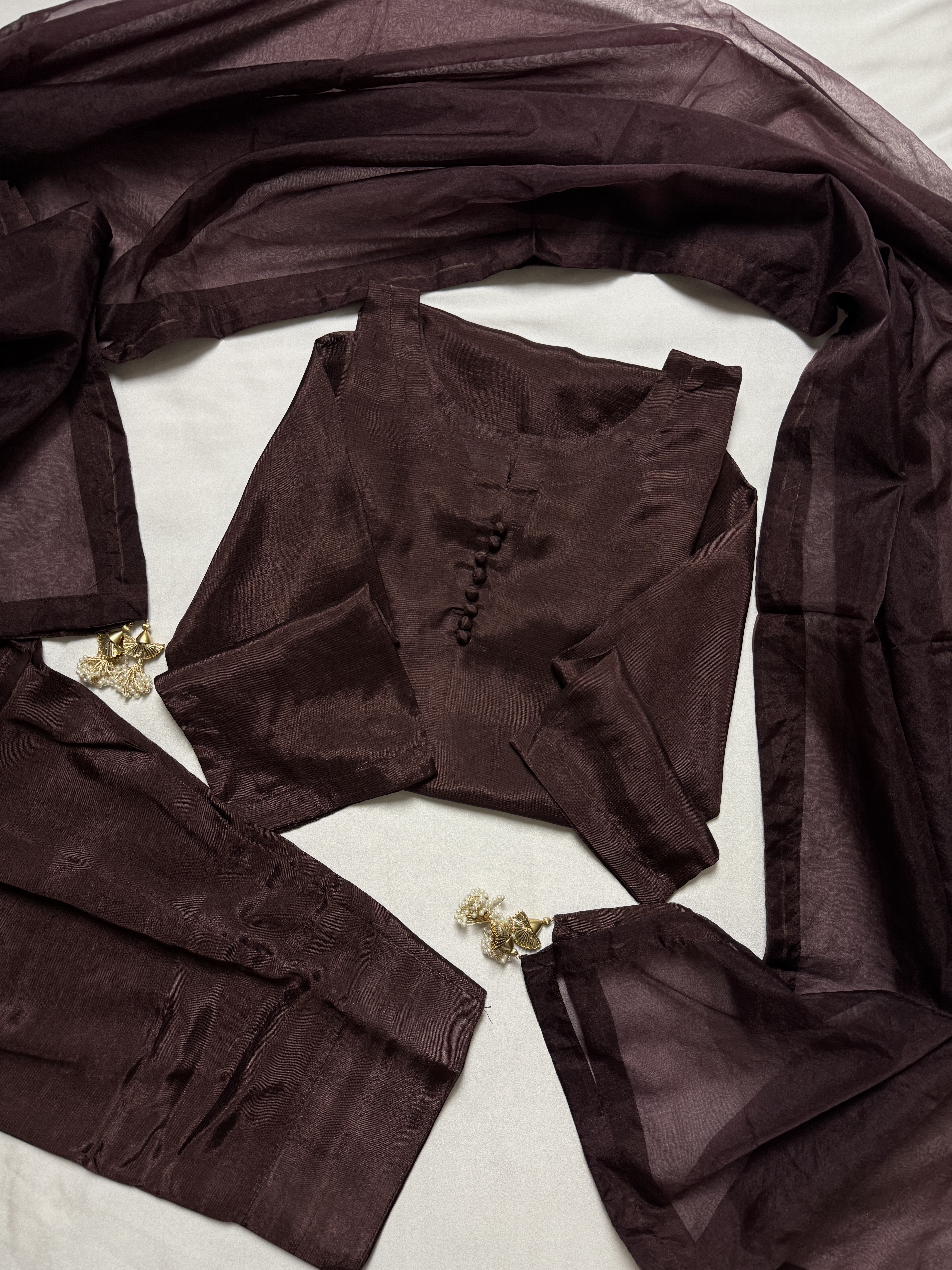 Farshi Shalwar - Brown