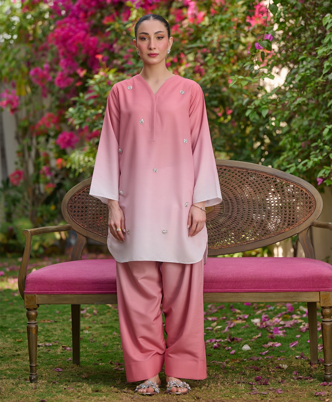 Farshi Shalwar - Pink