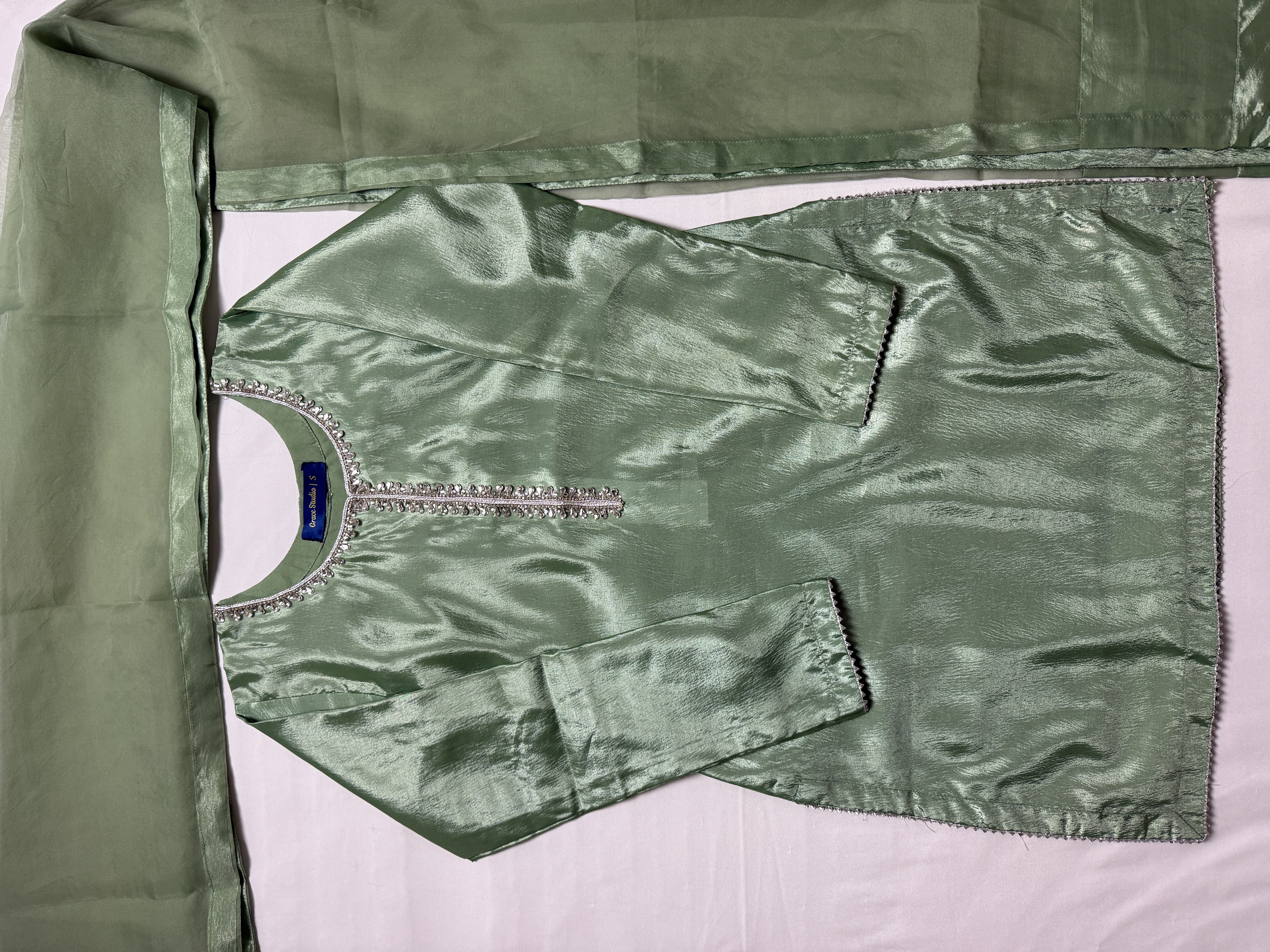 Farshi Shalwar - Green