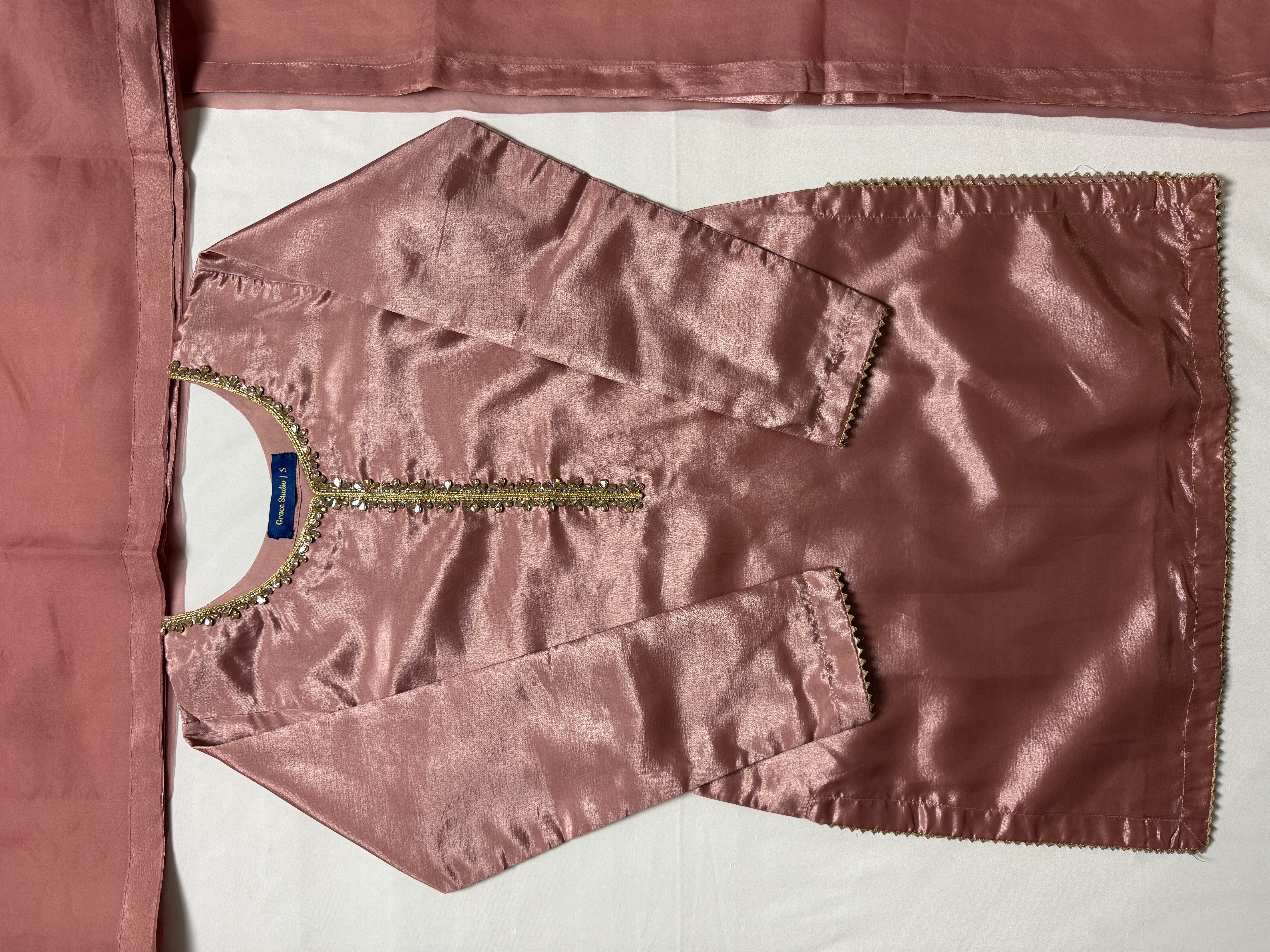 Farshi Shalwar - Teapink