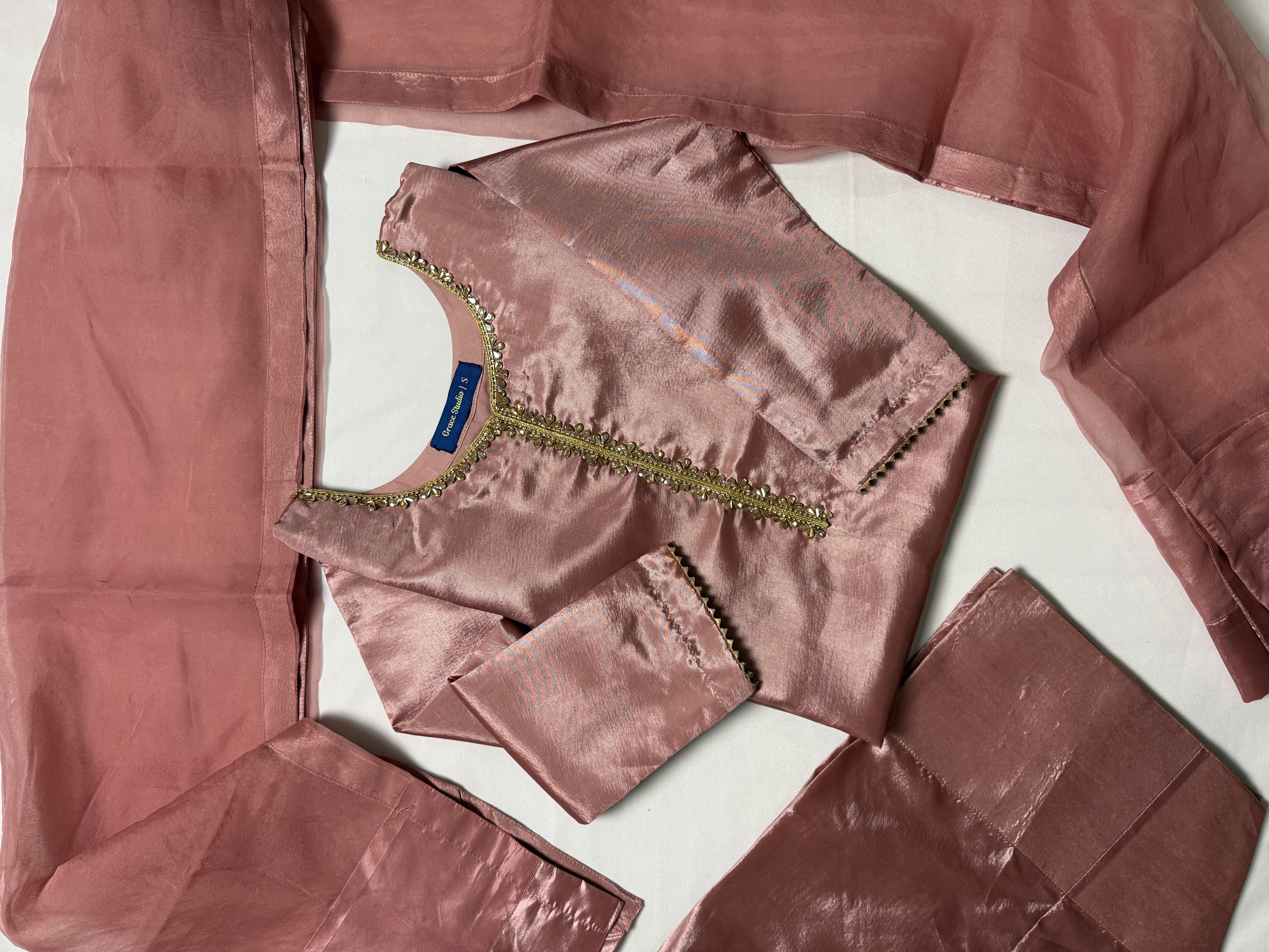 Farshi Shalwar - Teapink