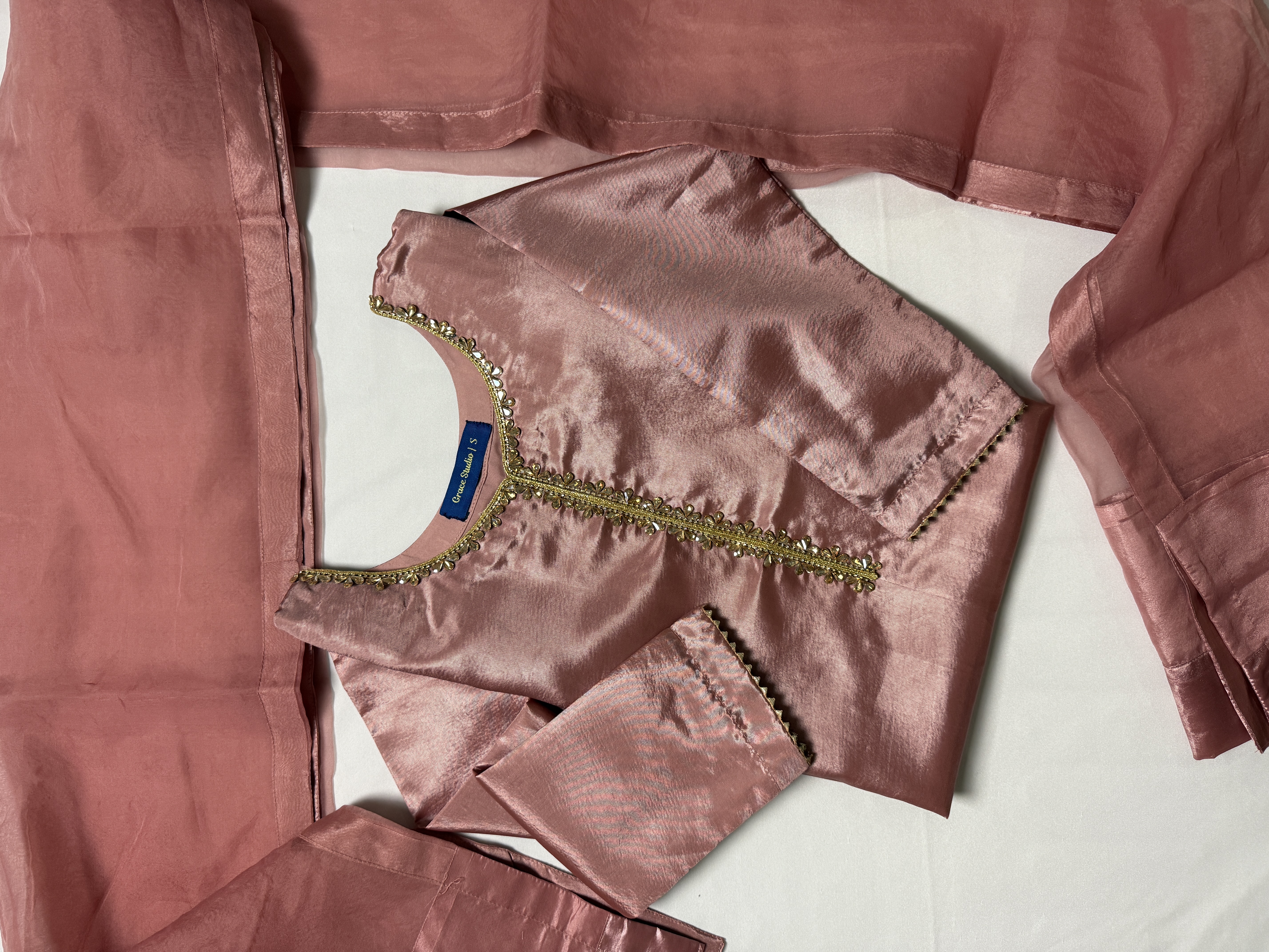 Farshi Shalwar - Teapink