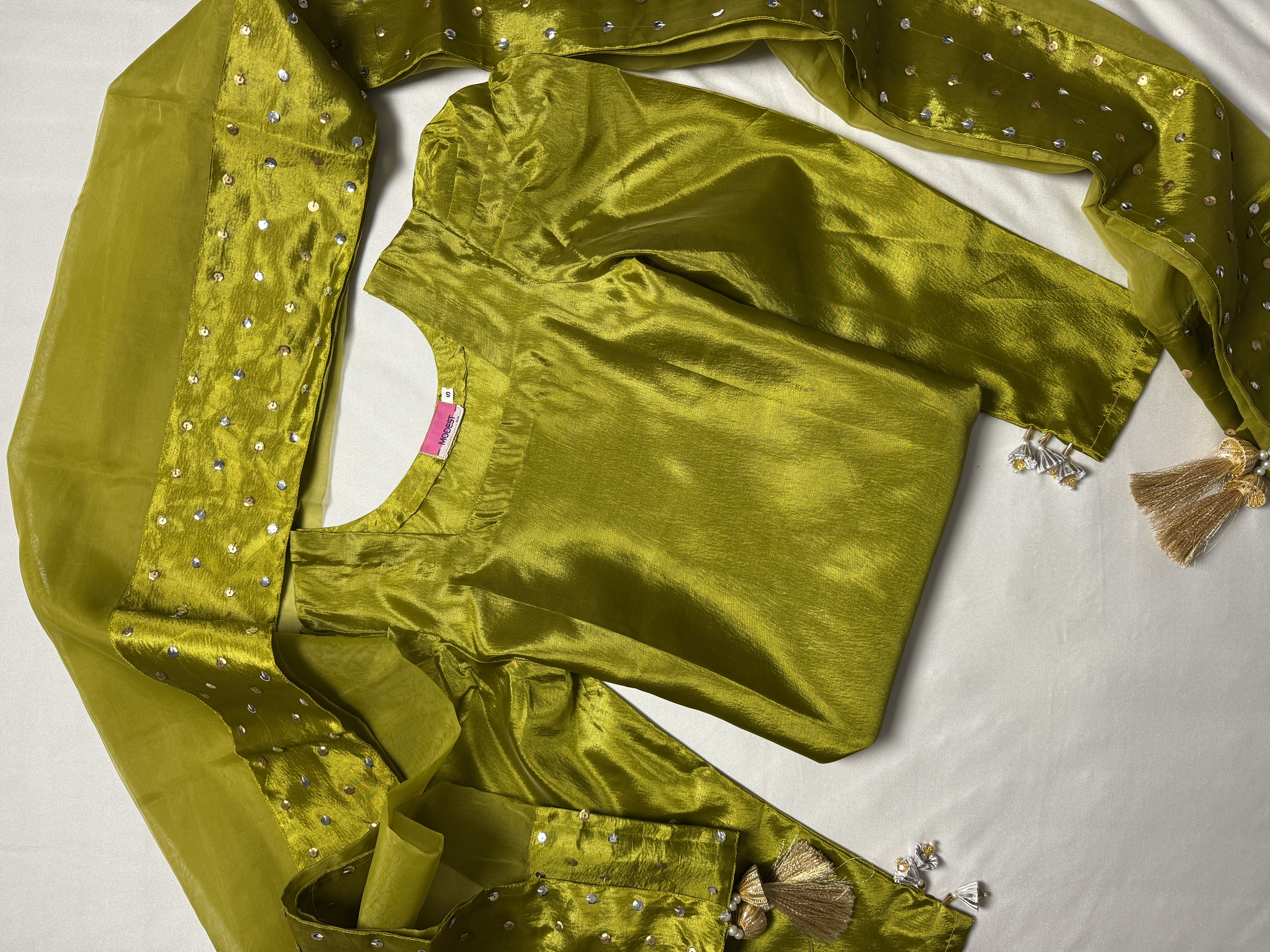 Farshi Shalwar - Pearl