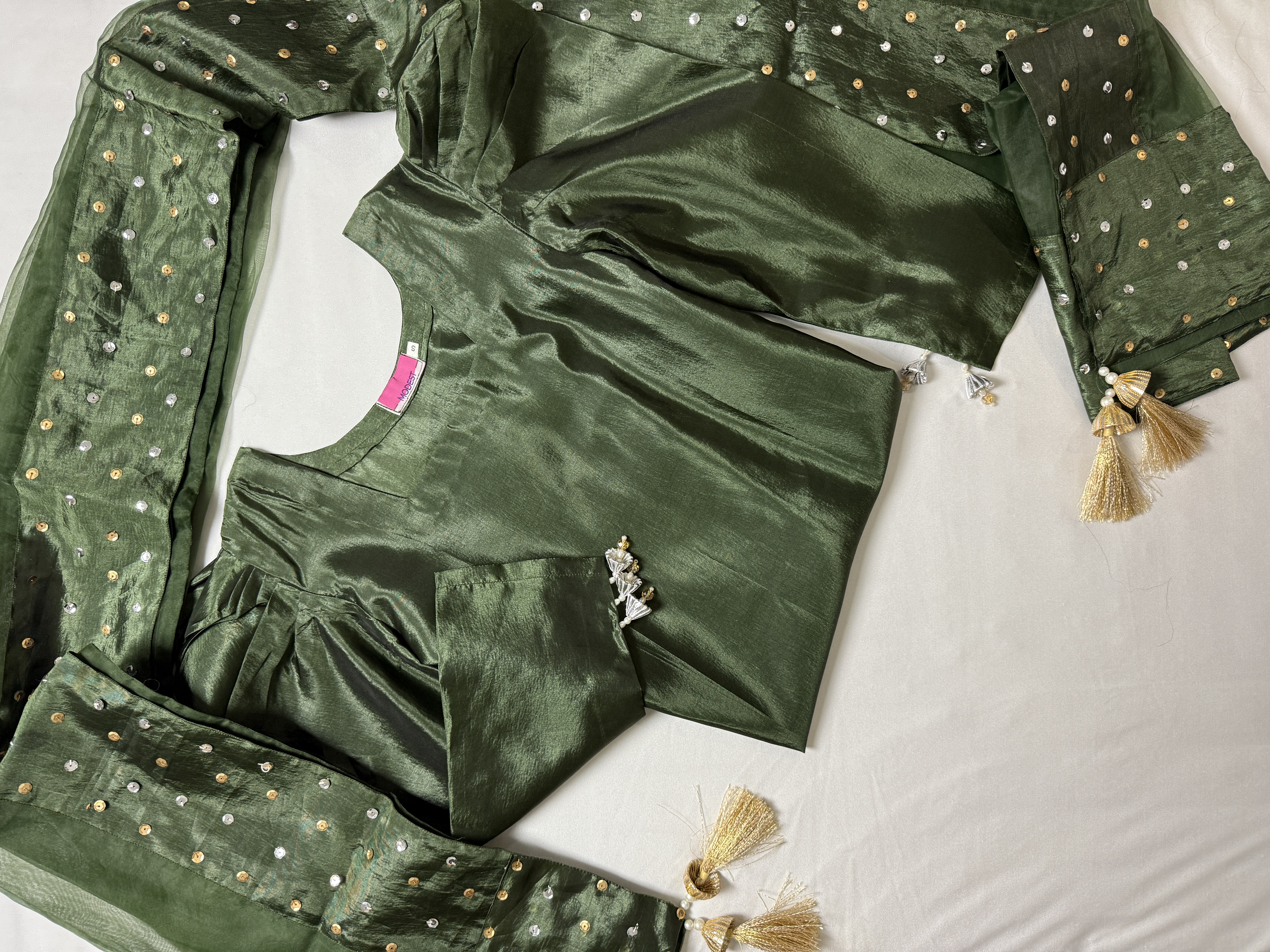 Farshi Shalwar - Pearl