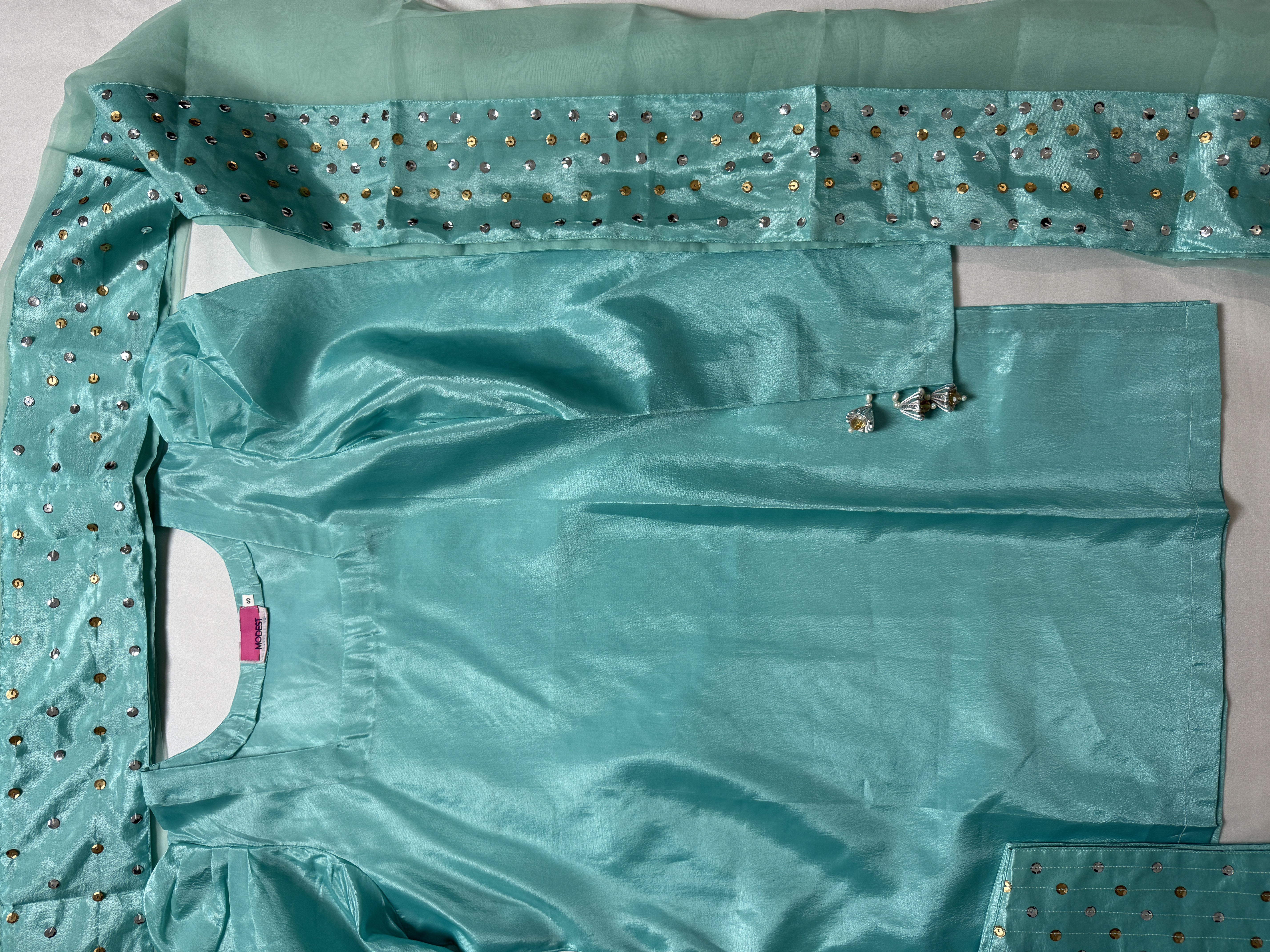 Farshi Shalwar - Pearl