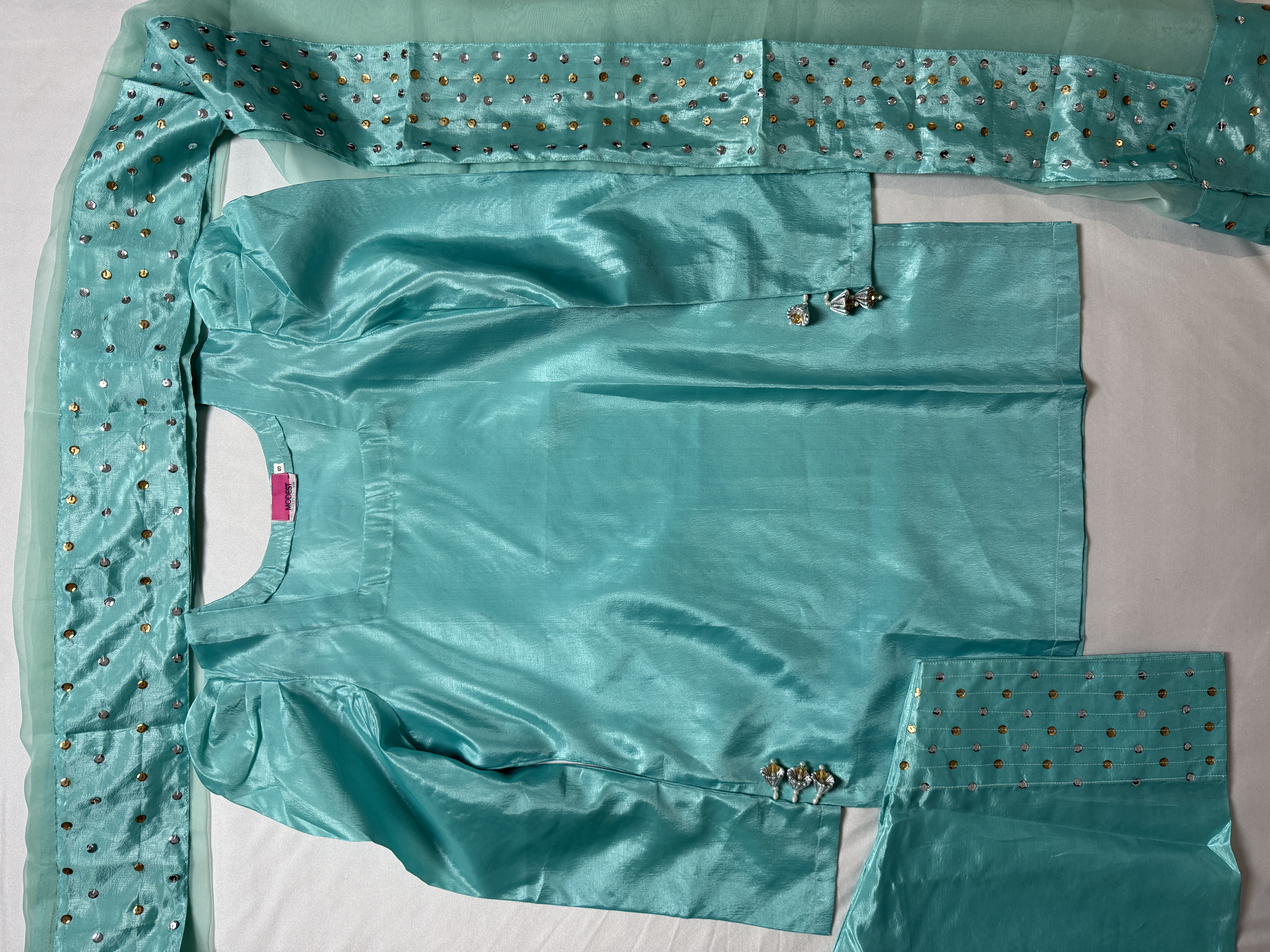 Farshi Shalwar - Pearl