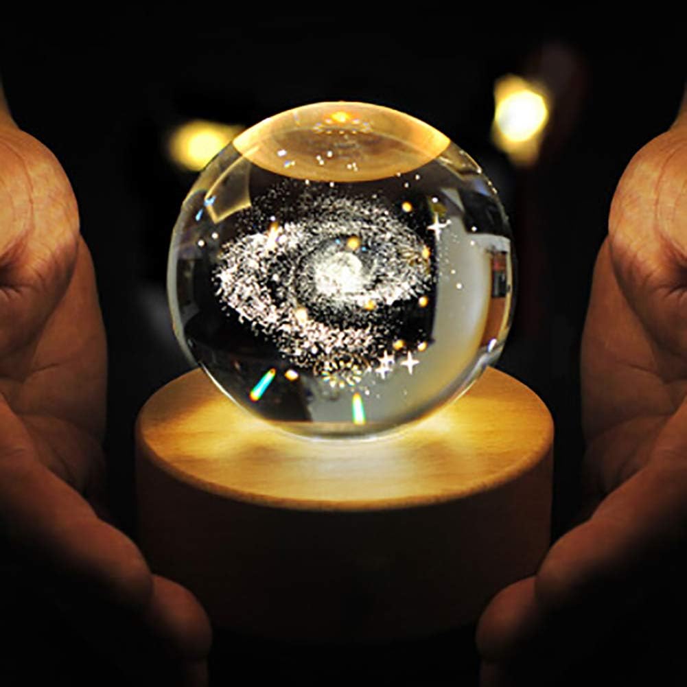 galaxia 3D cristal Ball Home night light