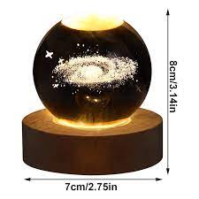 galaxia 3D cristal Ball Home night light