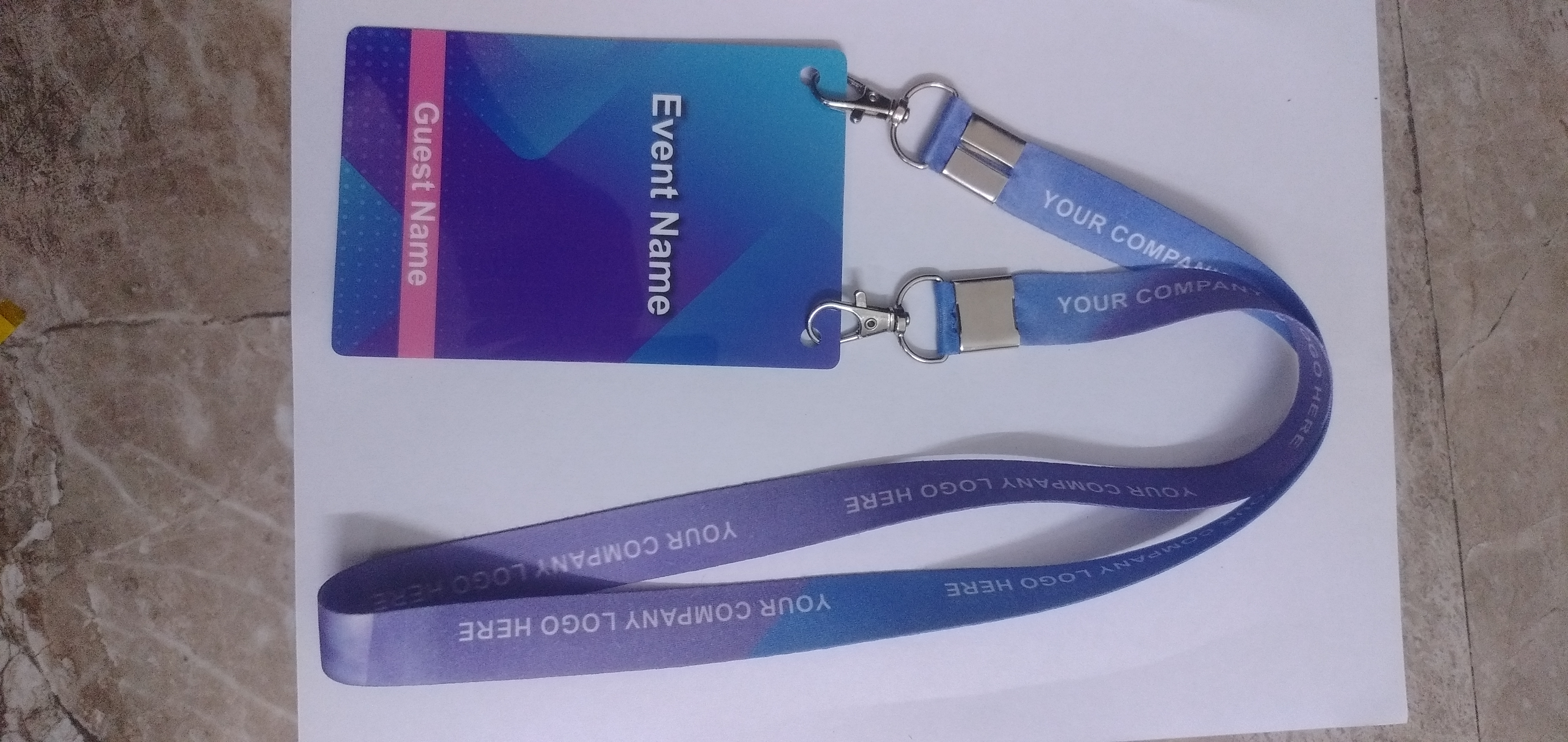 Event Name Badge with Lanyard
