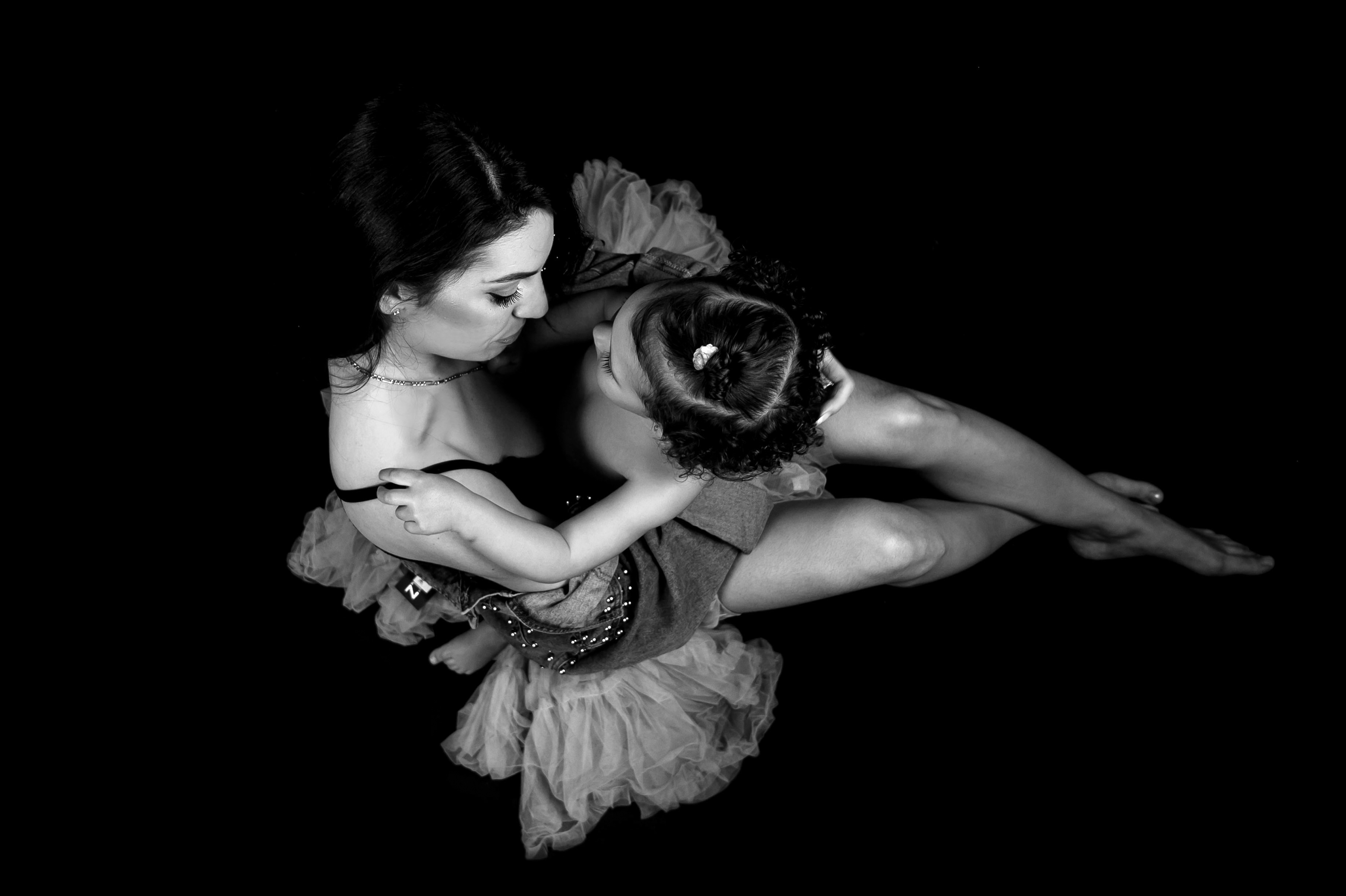 Elegant Mother-Daughter Ballerina