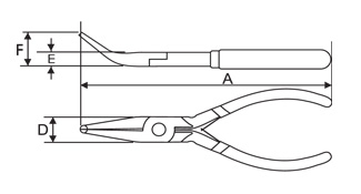 Long Needle Bend Nose Mini Plier (1409)