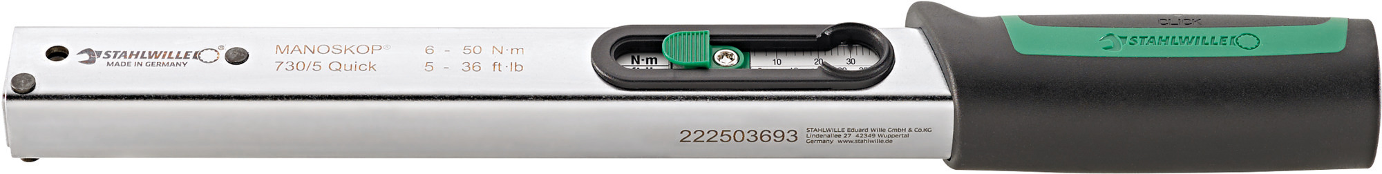 STAHLWILLE Torque wrench service MANOSKOP® with holder for insert tools 50184005 