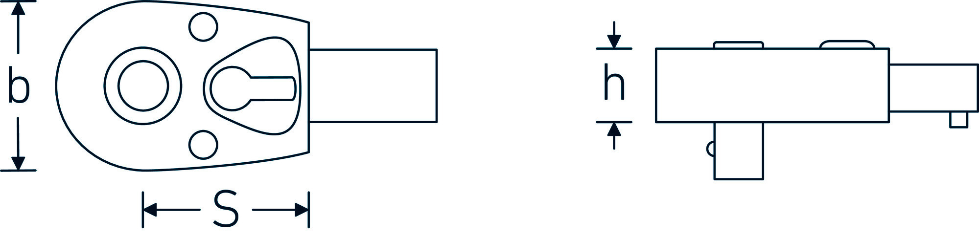 Stahlwille Quick Release ratchet insert adapter 58253020
