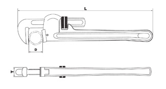 Taparia Heavy Duty Pipe Wrench Generally Conforming to IS 4003 Part II 1986