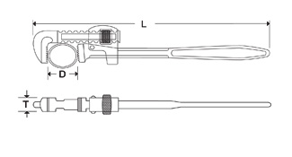 Taparia Pipe Wrench (Stillson Type)Generally Conforming to IS 4003 (I)1978