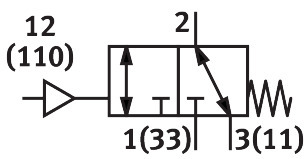 Pneumatic valve VL/O-3-1/2