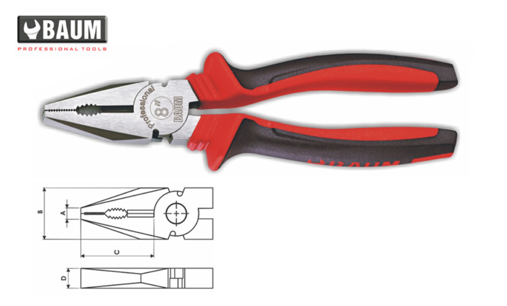 Baum (ART 101DC) COMBINATION CUTTING PLIERS 
