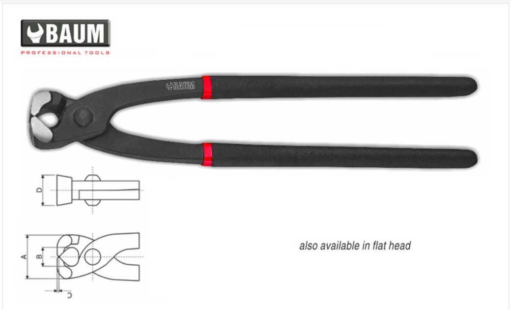 Baum (ART-119 KF) TOWER PINCER FLAL HEAD 