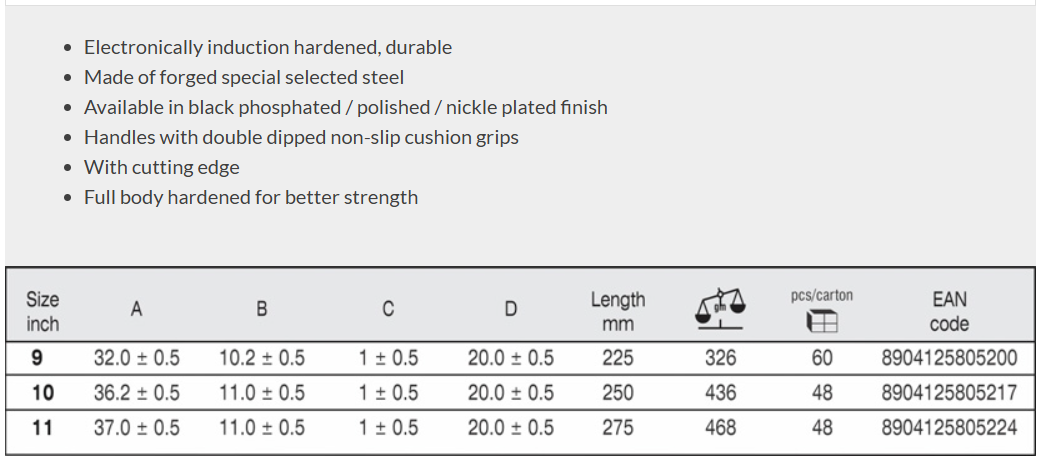 Baum (ART-119 KF) TOWER PINCER FLAL HEAD 