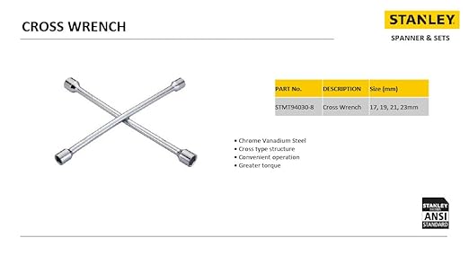 STMT94030-8 Cross Wrench - ( 17, 19, 21, 23mm)