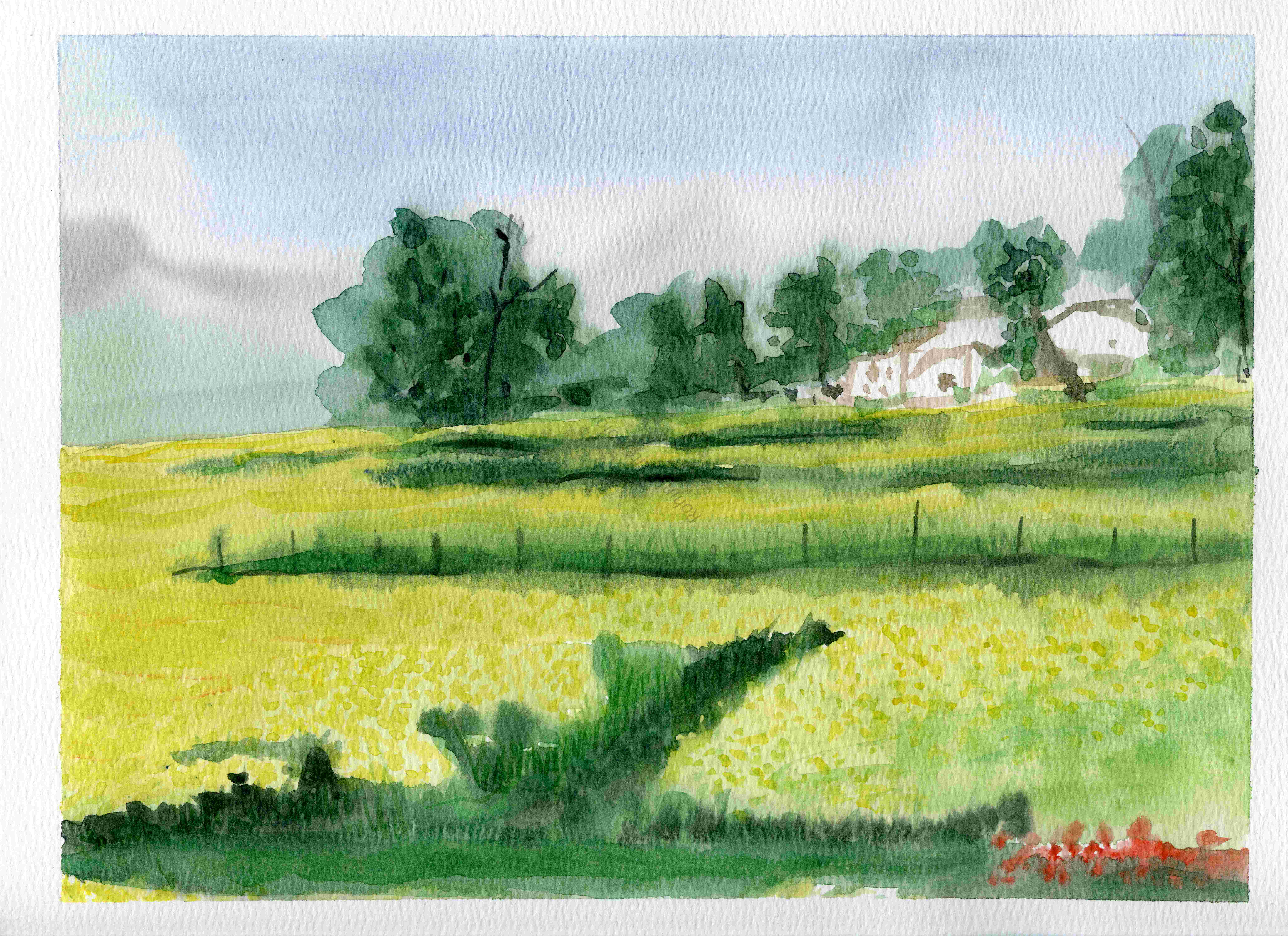 Landscape Watercolor Painting