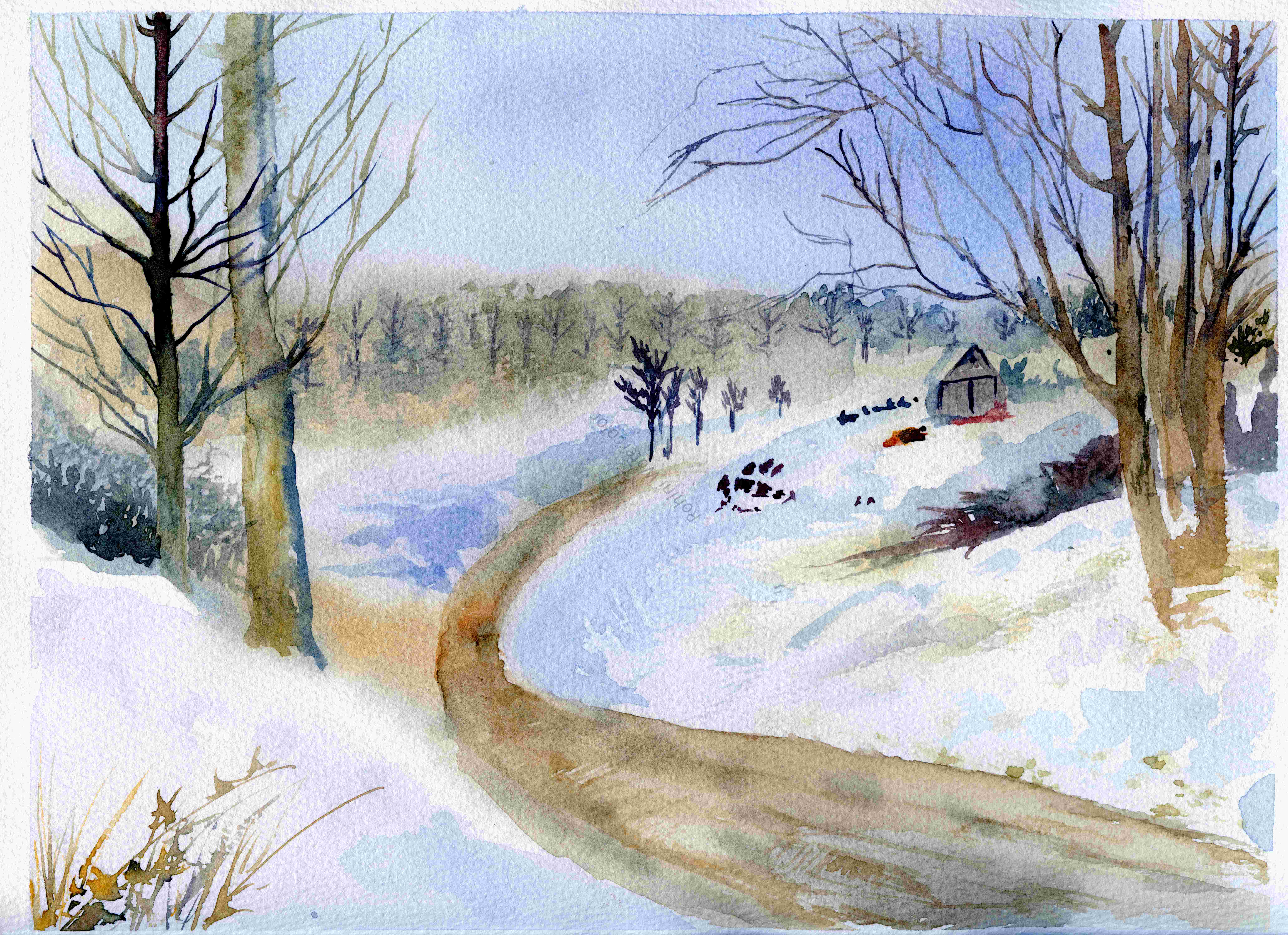 Winter Landscape Painting