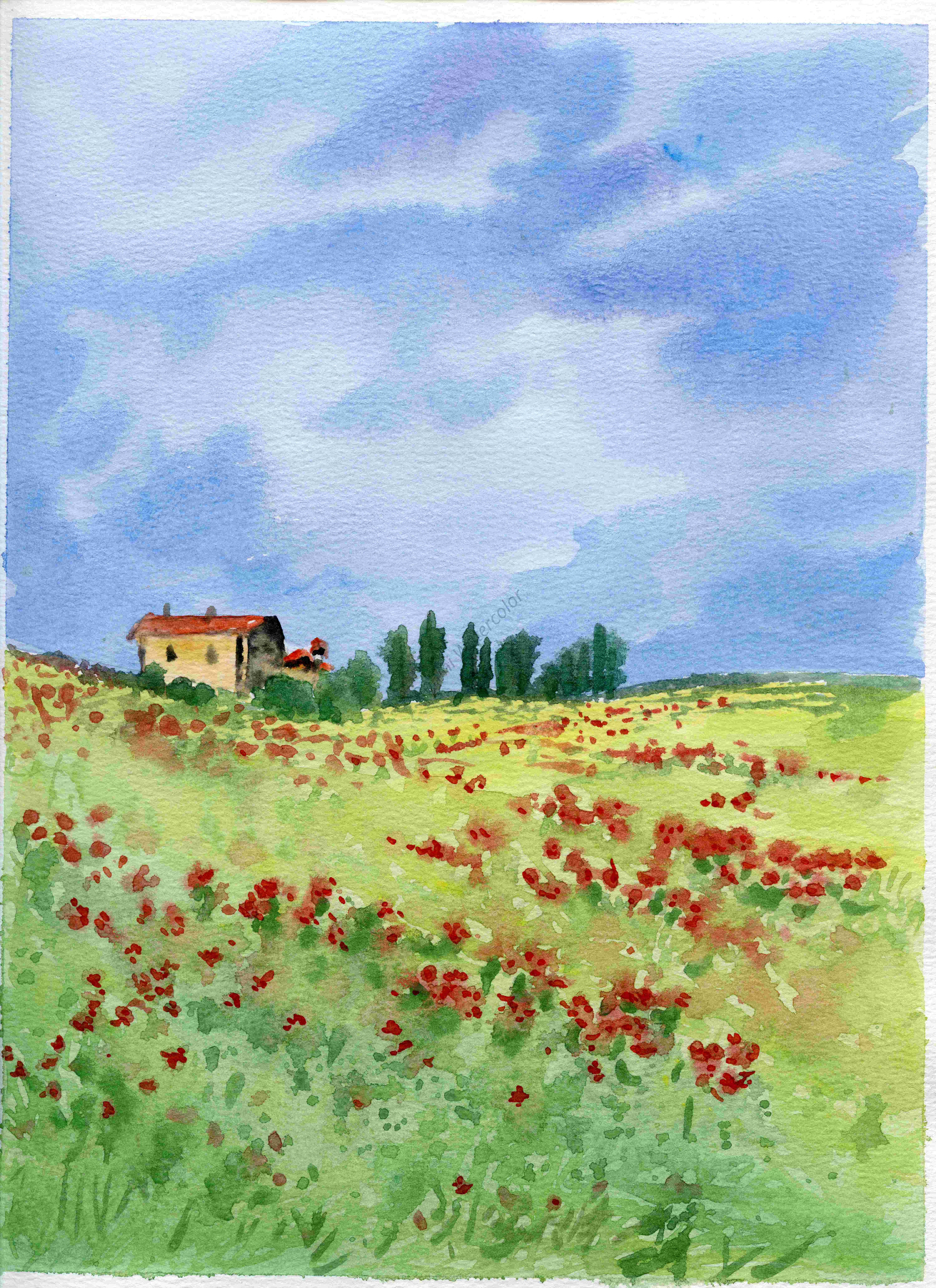 Watercolor Landscape Painting