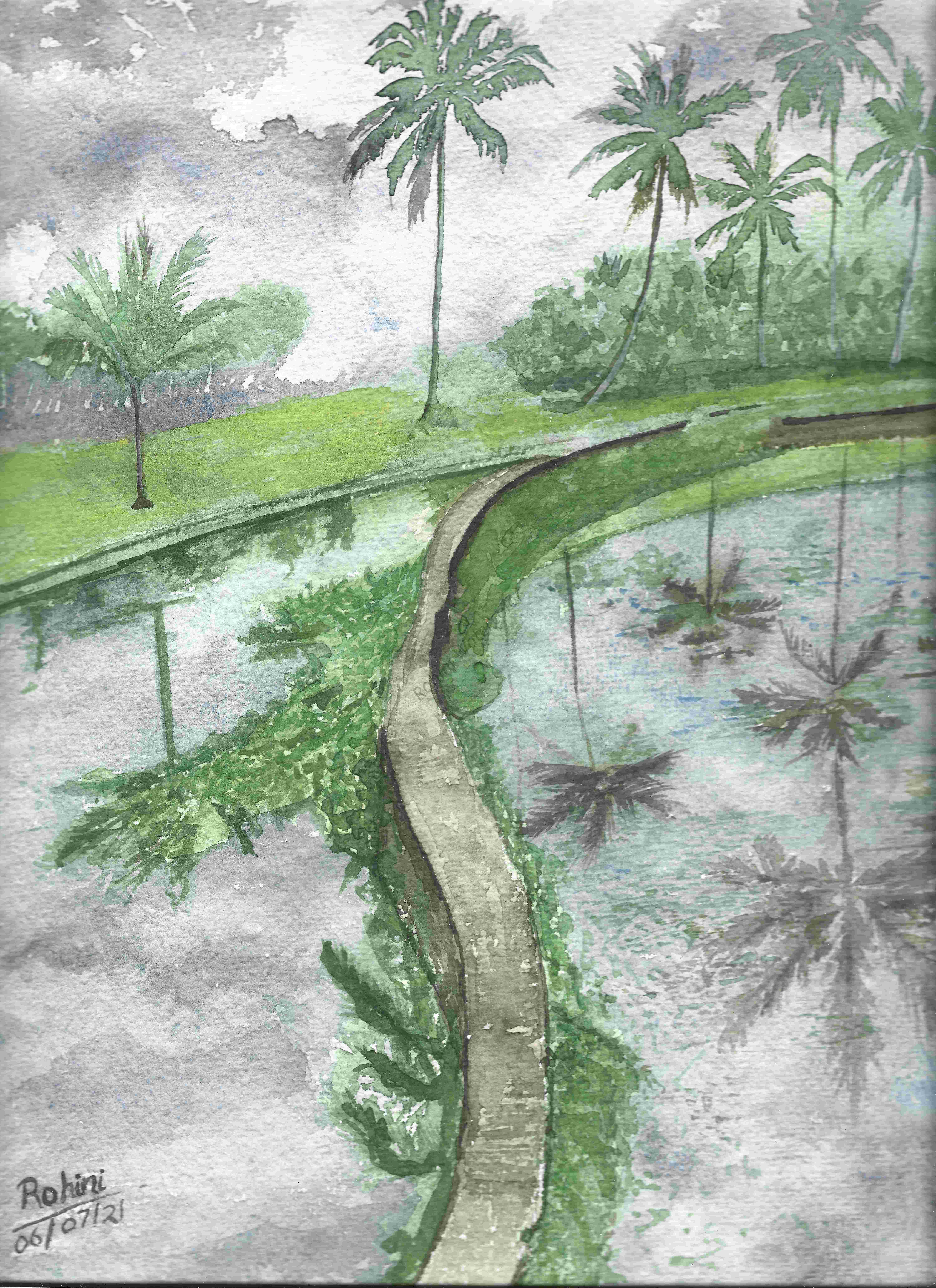 Watercolor Landscape Painting