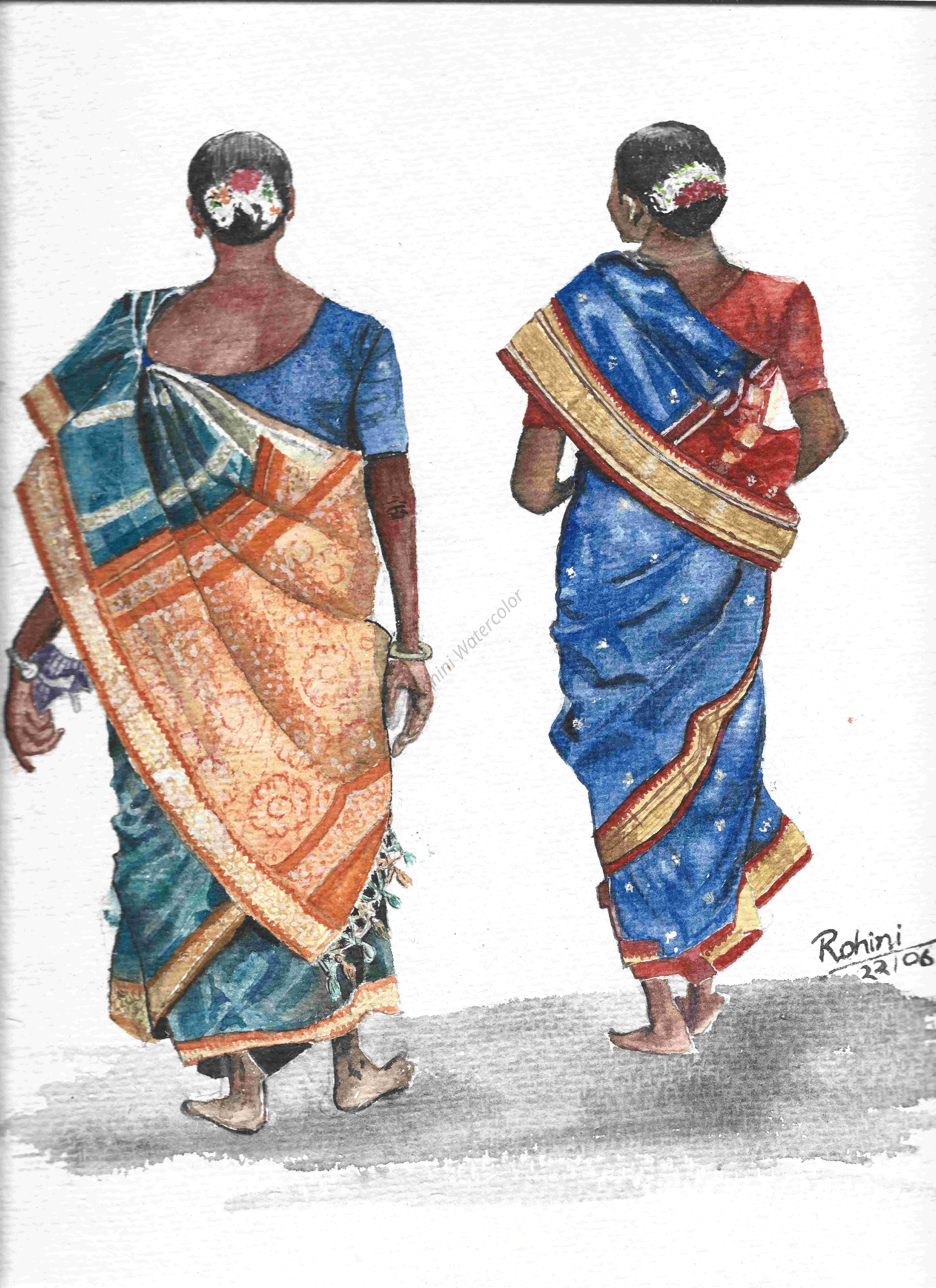 Graceful Steps – Traditional Kerala Women in Sarees