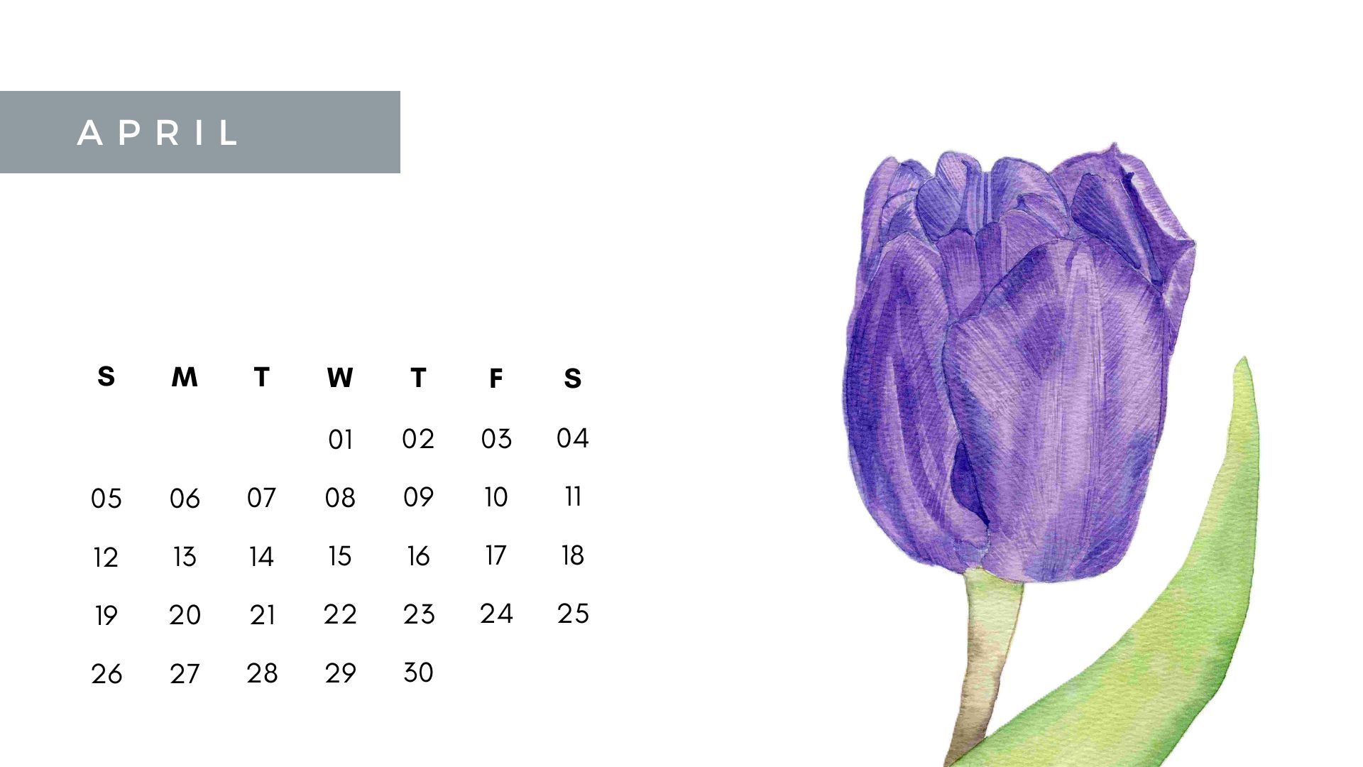 Floral Calendar 2025 - All Original Watercolor Paintings