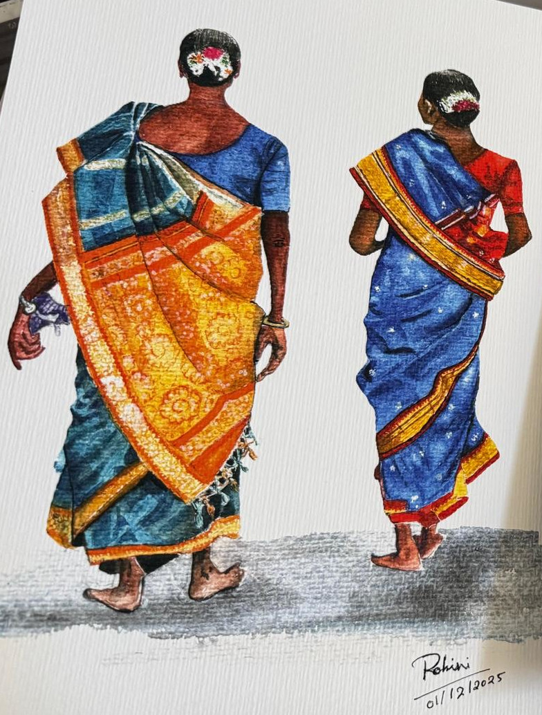 Graceful Steps – Traditional Kerala Women in Sarees