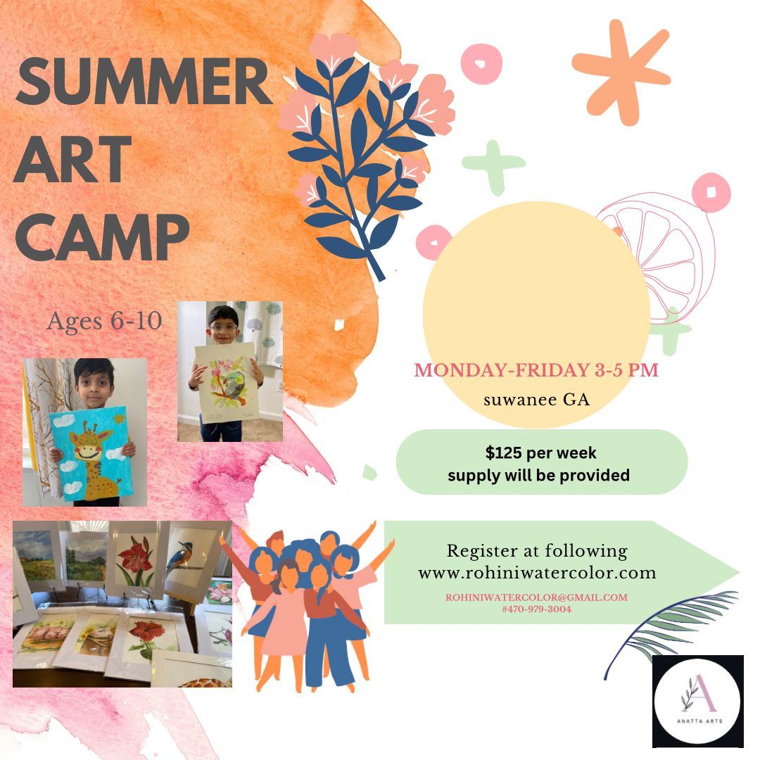 Summer Art Camp: Watercolor Painting (Ages 6–10)