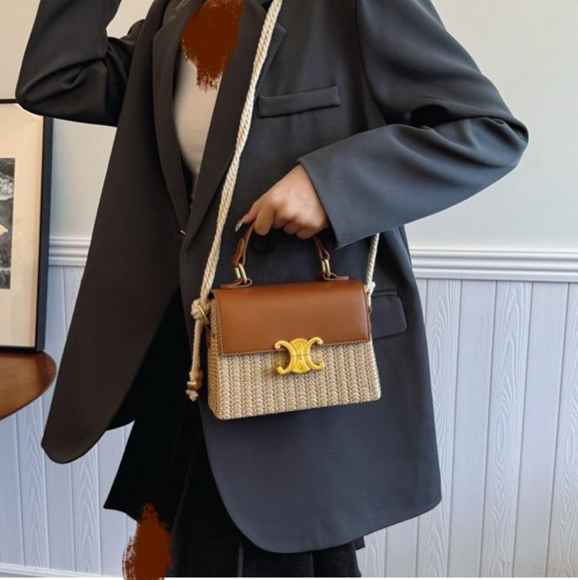 Sac en paille Céline