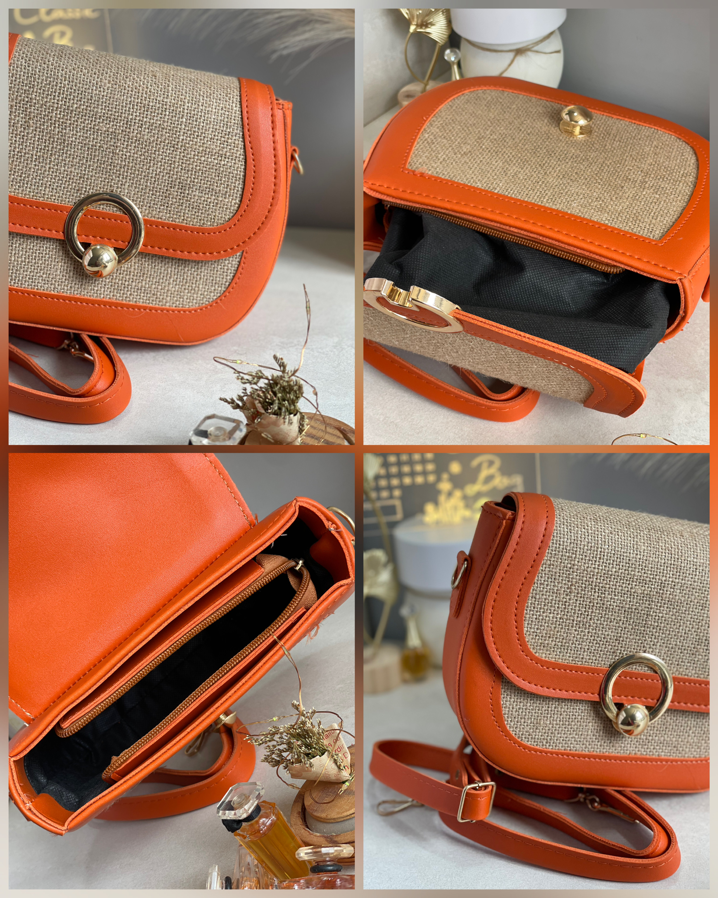 Sac en Paille motif Cercle