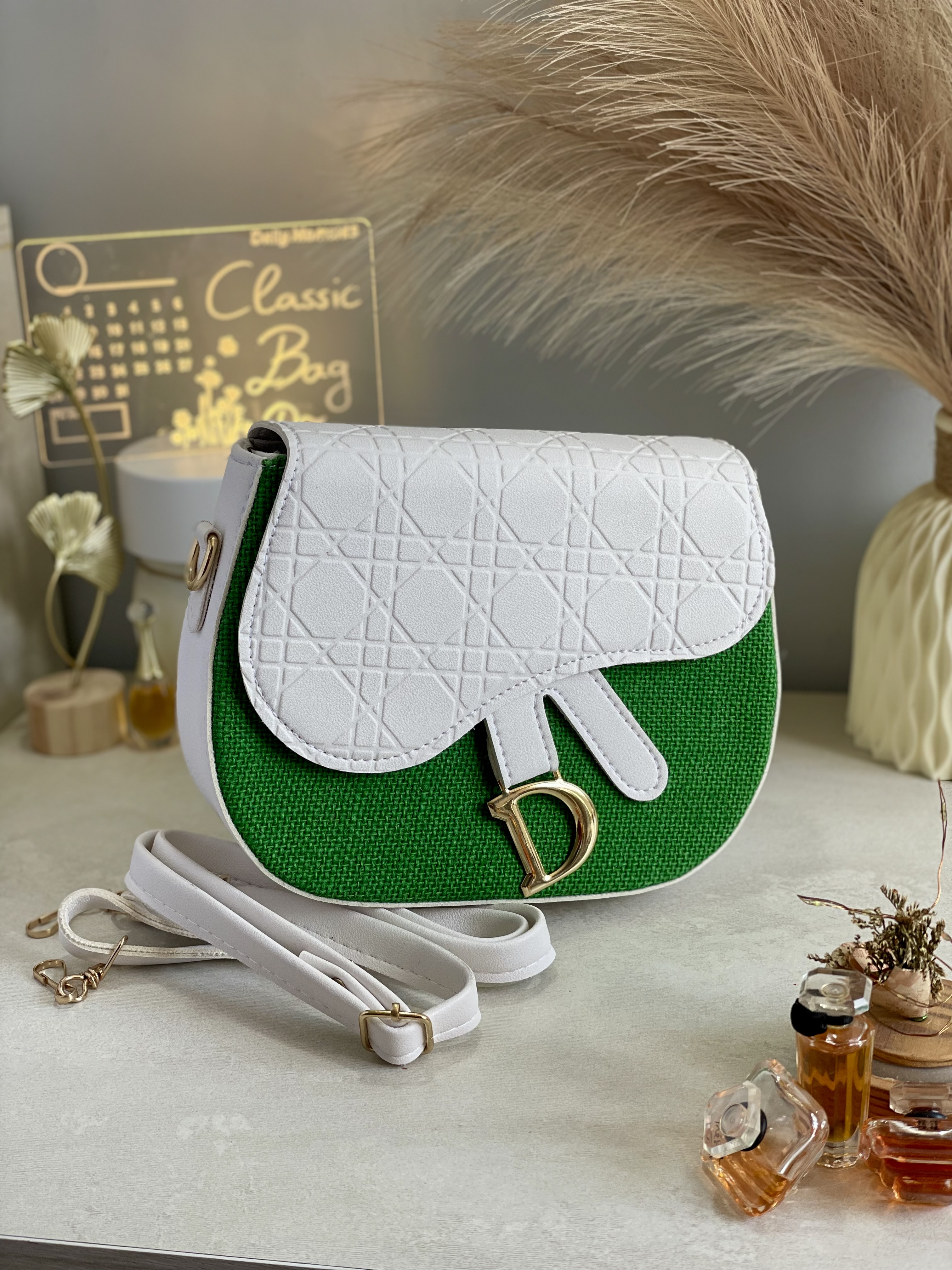 Sac en Paille motif D