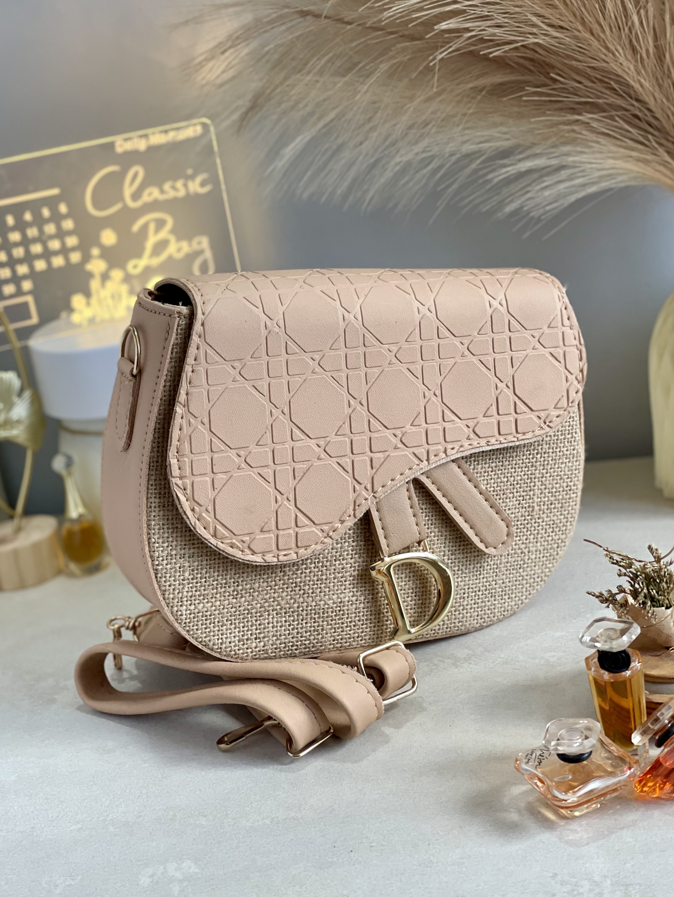 Sac en Paille motif D