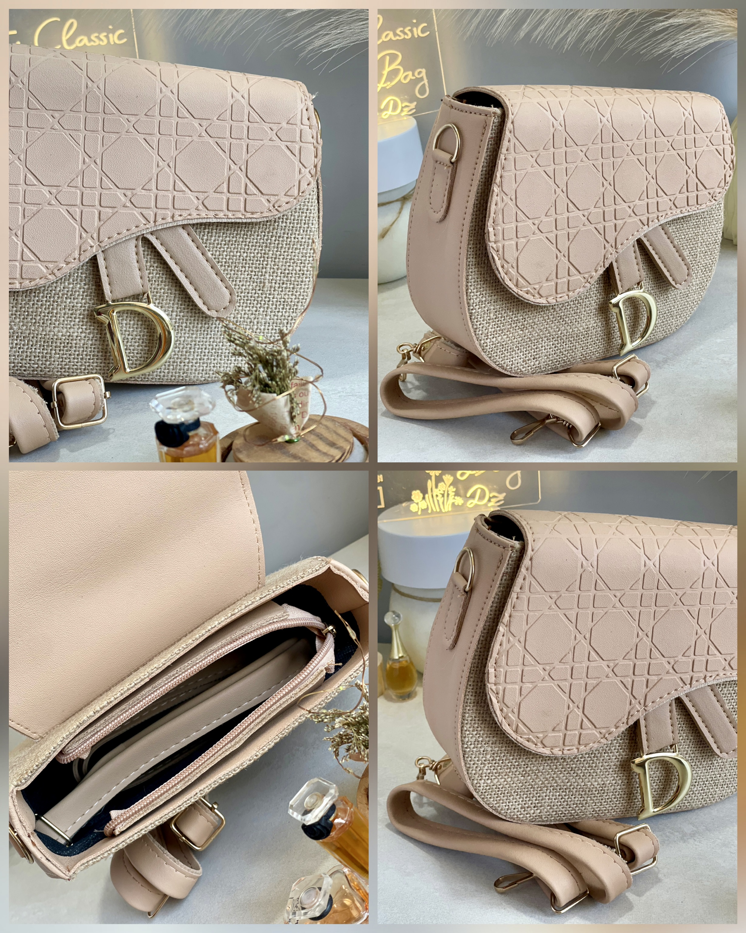 Sac en Paille motif D